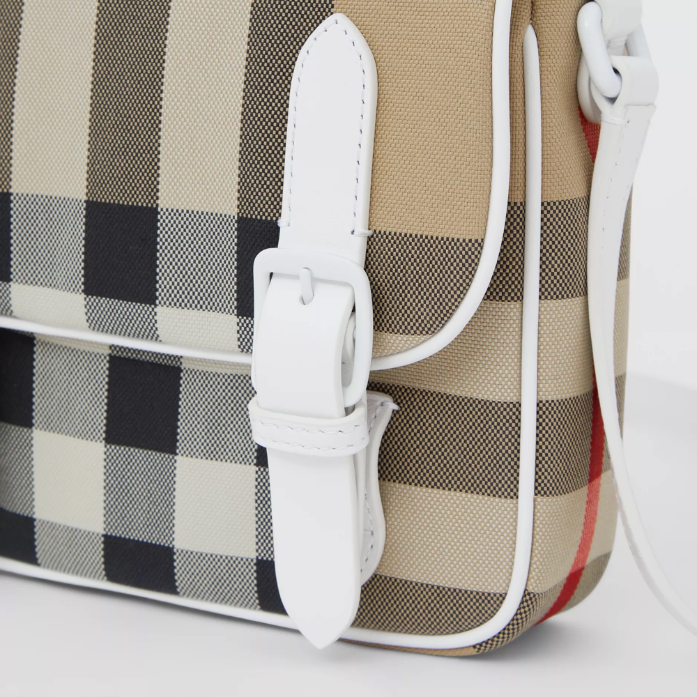Girls Beige Check Bag