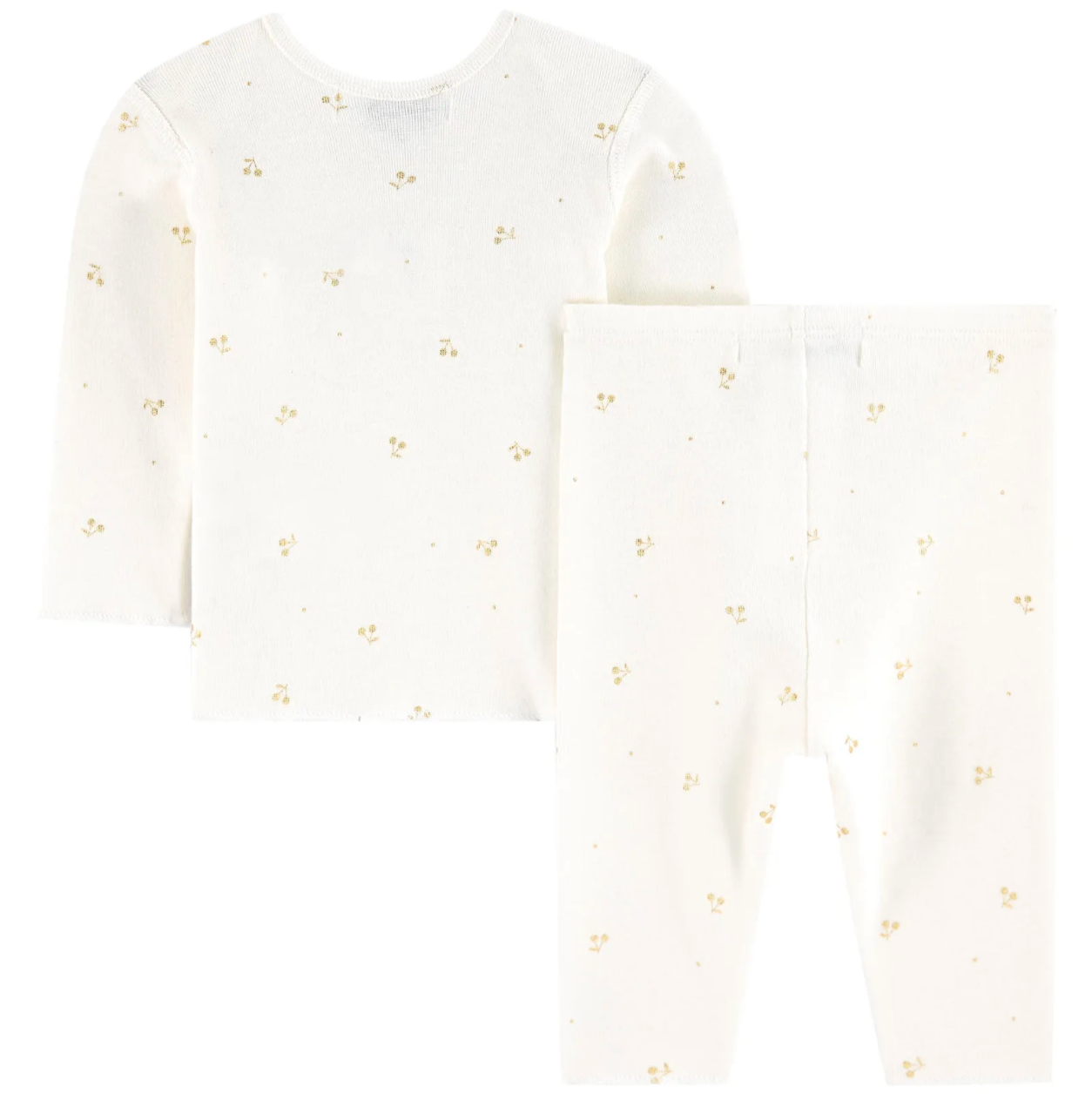 Baby Boys & Girls Gold Cotton Babysuit