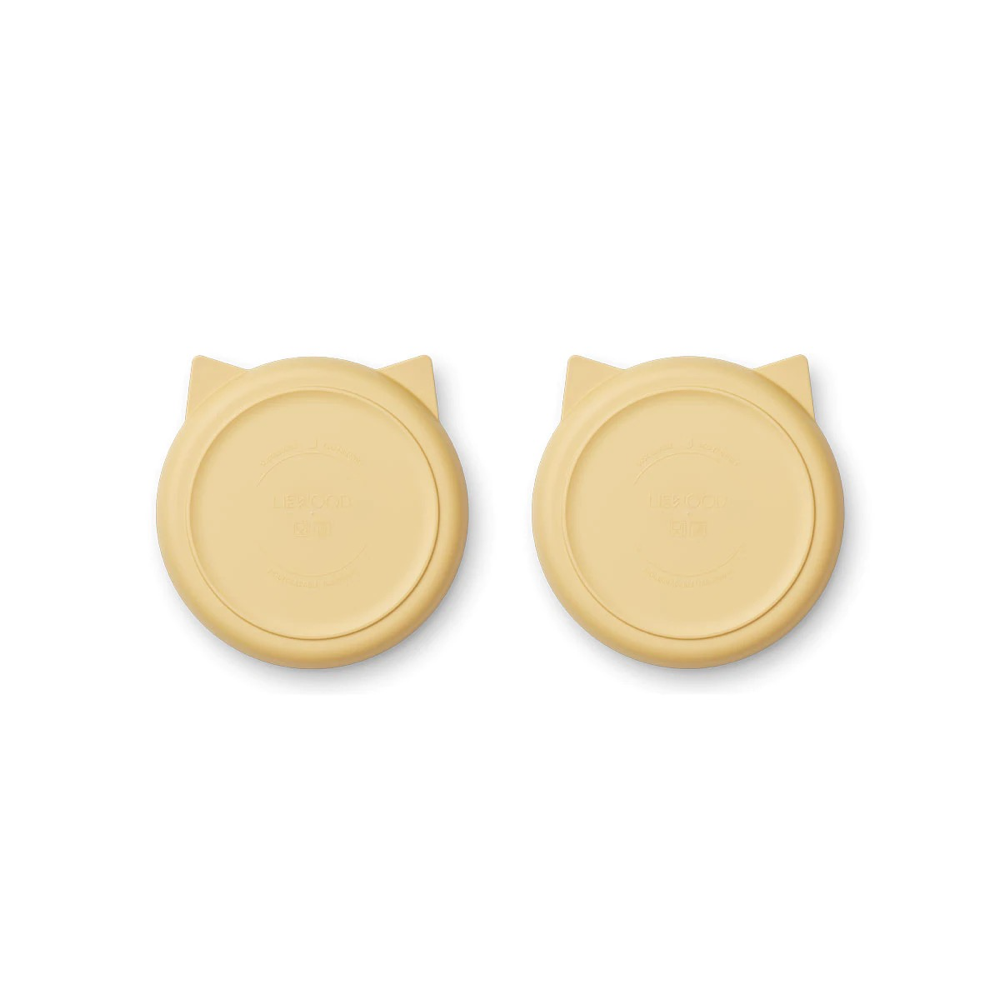 Boys & Girls Yellow Cat Plates(2 Pack)