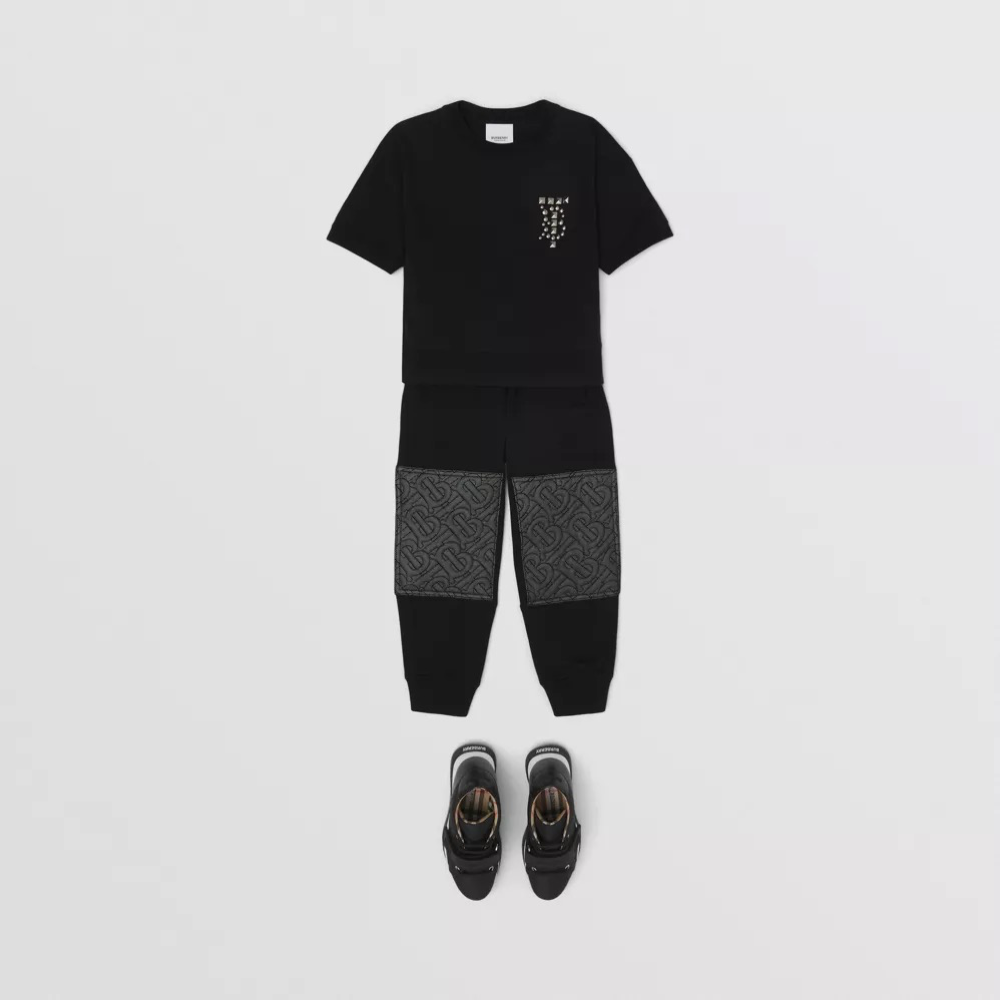 Boys Black Cotton Trousers