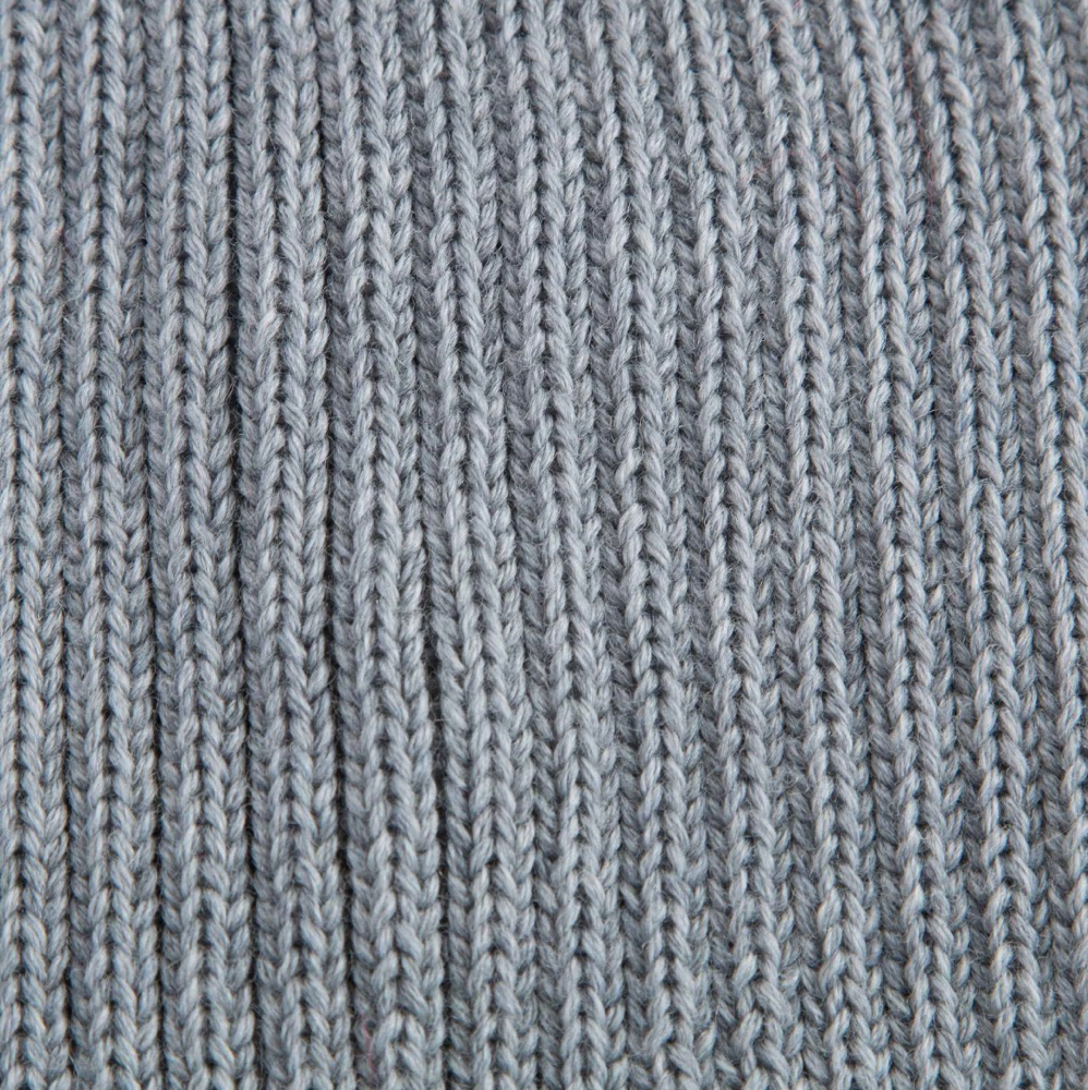 Girls Medium Grey Logo Virgin Wool Hat