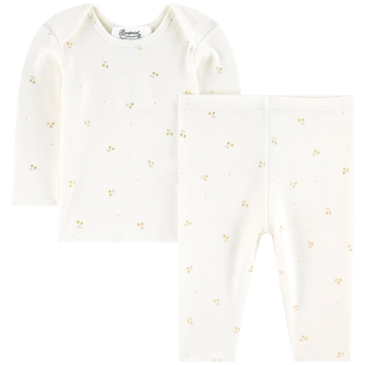 Baby Boys & Girls Gold Cotton Babysuit