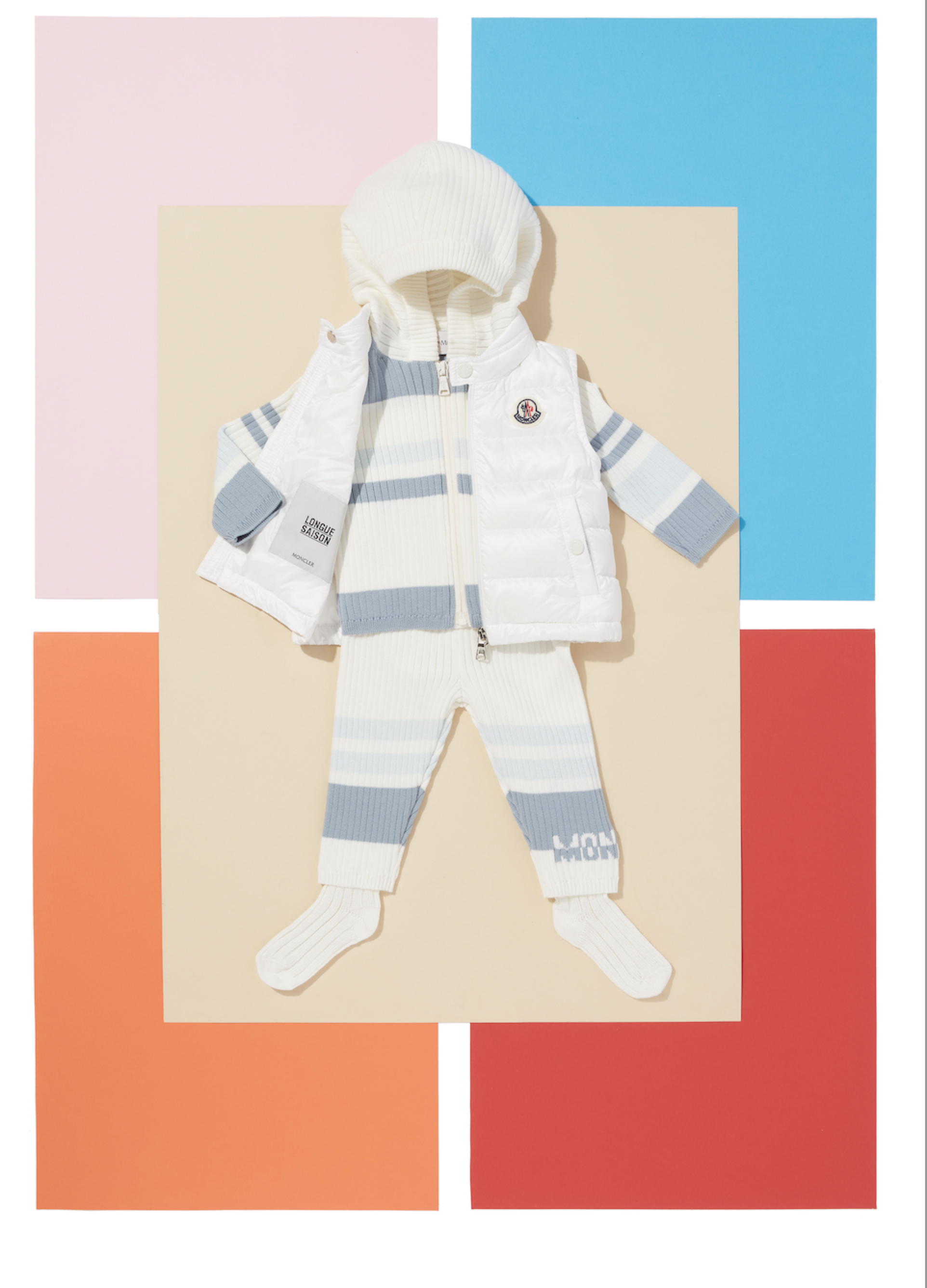 Baby Boys & Girls White 'AMAURY' Padded Down Vest