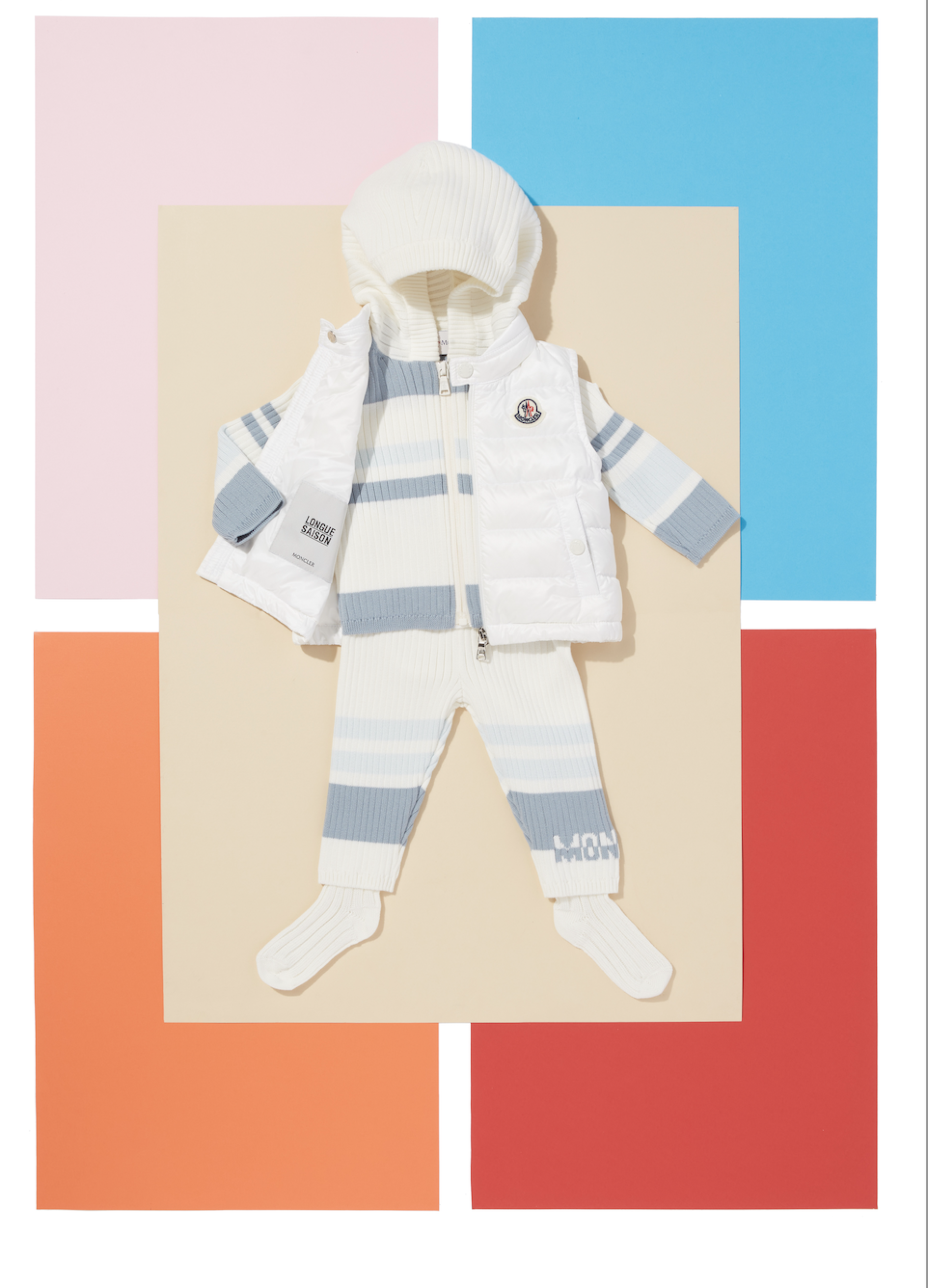 Baby Boys & Girls White 'AMAURY' Padded Down Vest