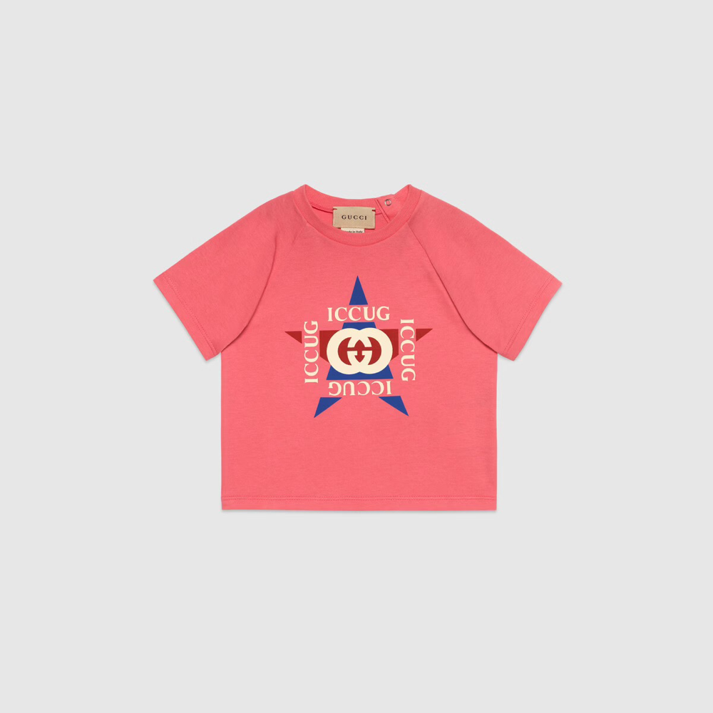 Baby Girls Pink GG Cotton T-Shirt