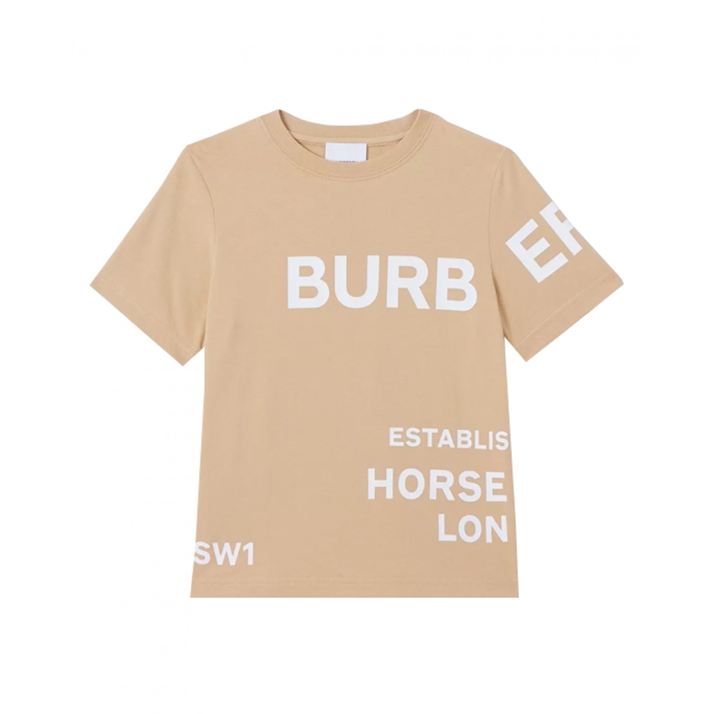 Boy & Girls Beige Cotton T-Shirts