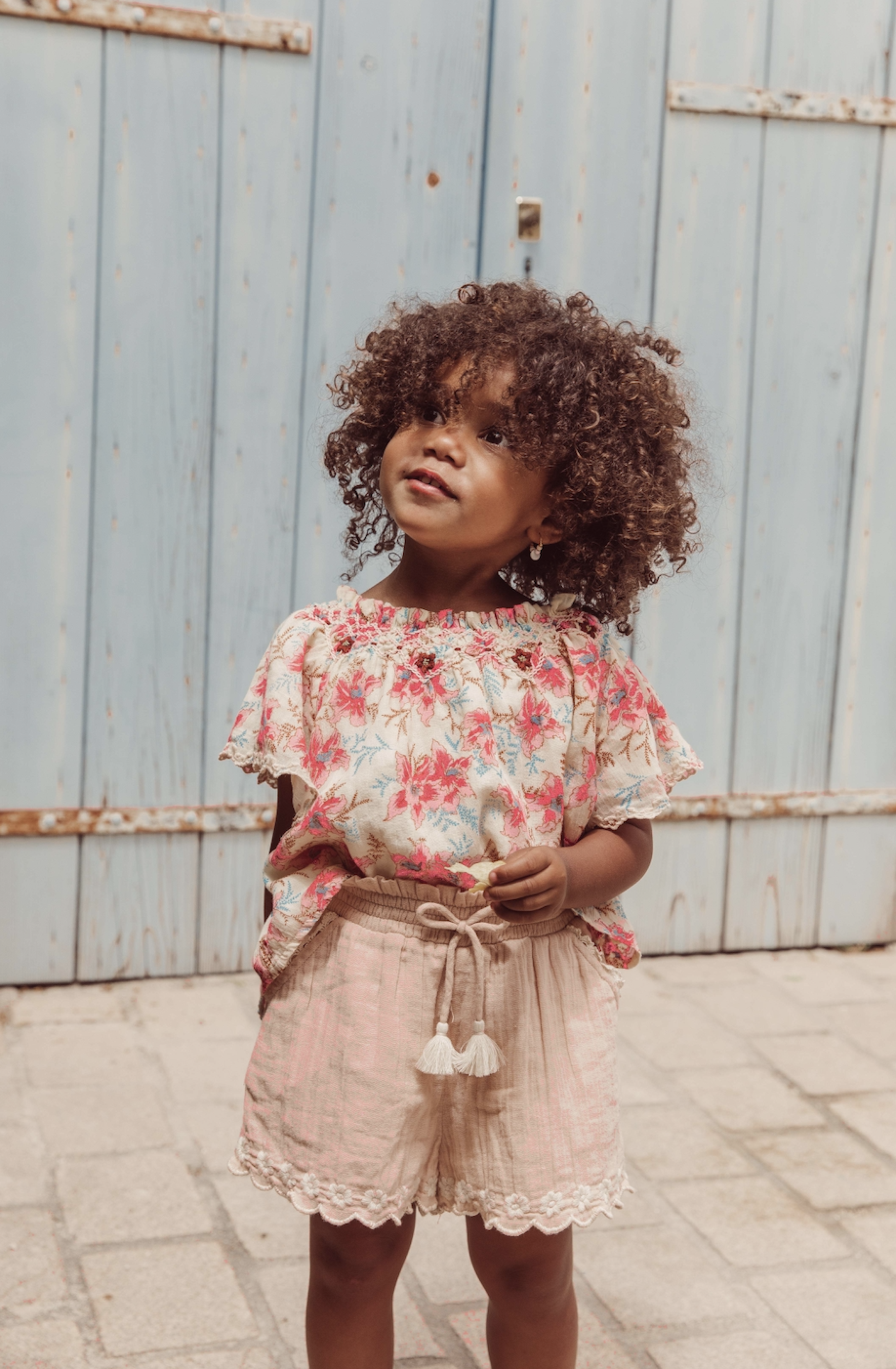 Girls Pink Floral Cotton Dress