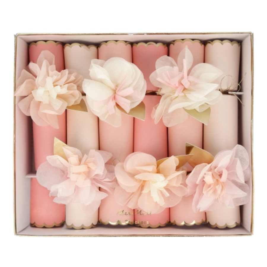 Set of 6 floral crackers
