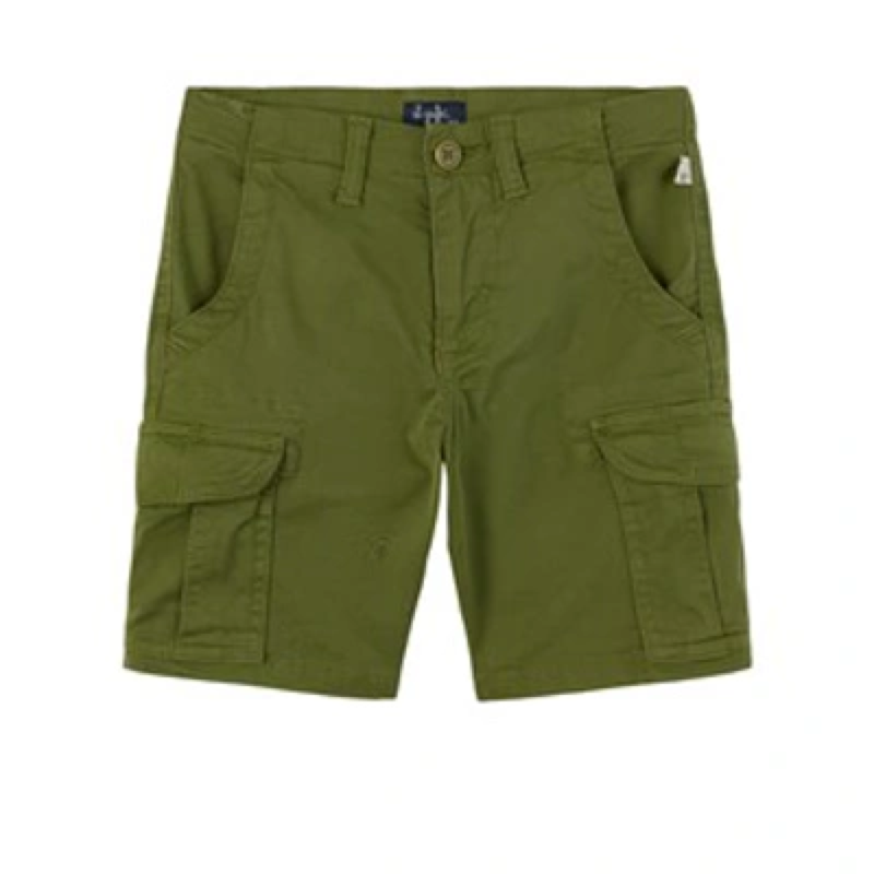 Boys Green Cotton Shorts