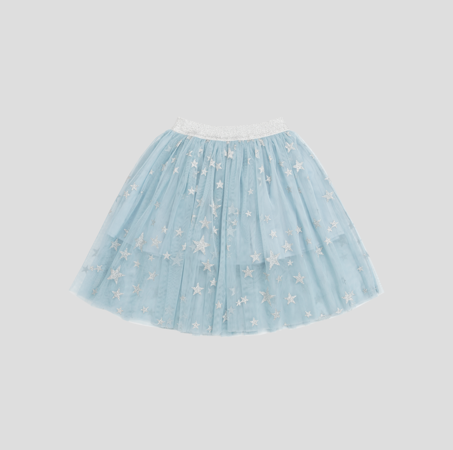 Girls Silver Stars Tulle Skirt