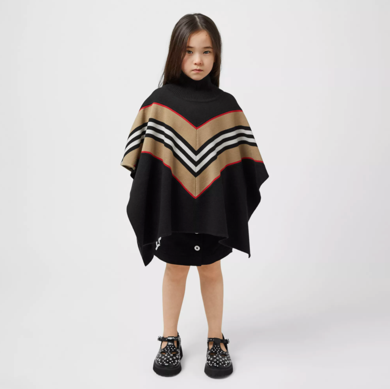 Girls Black Cape