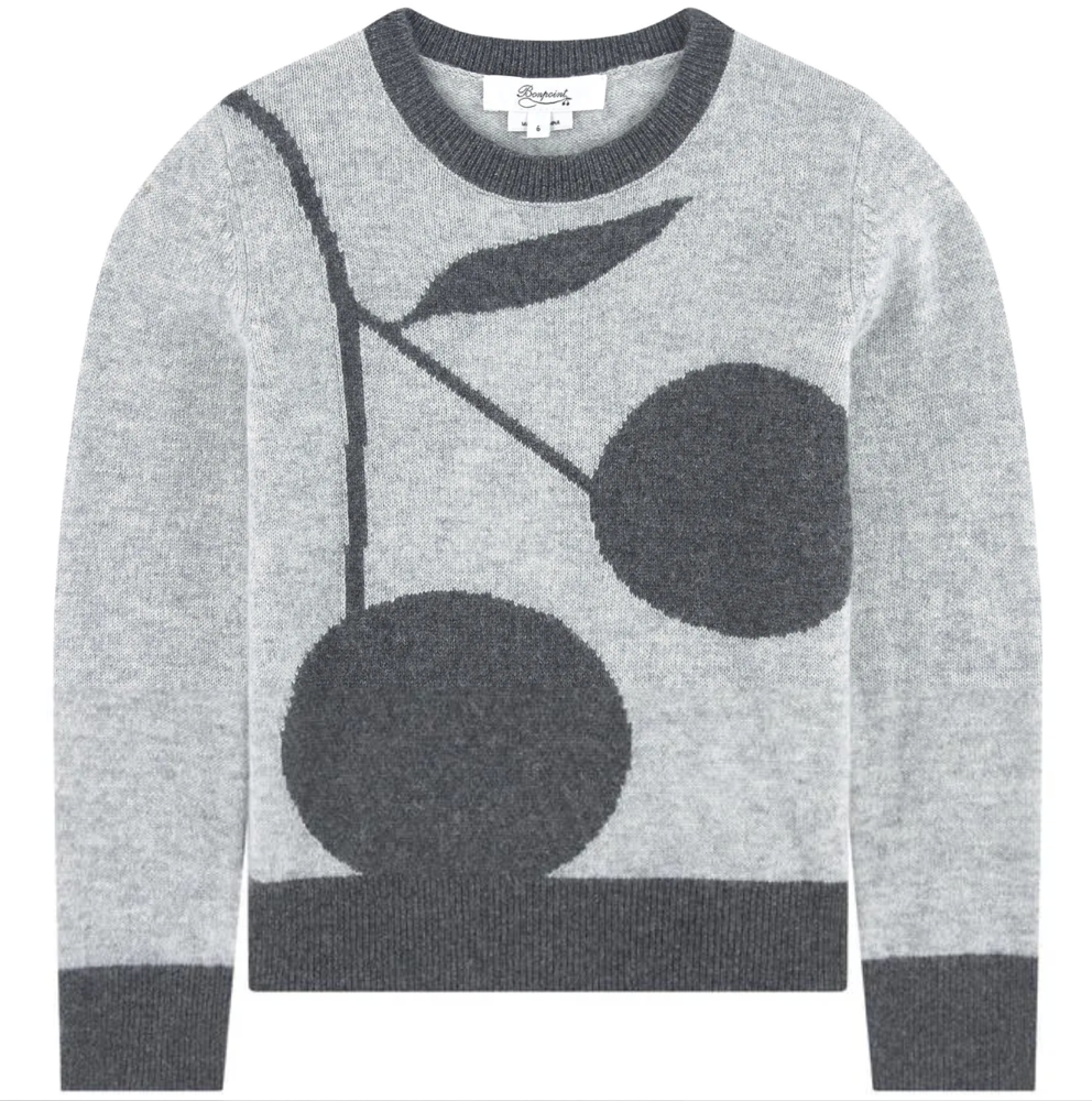 Girls Light Grey Cashmere Jumper