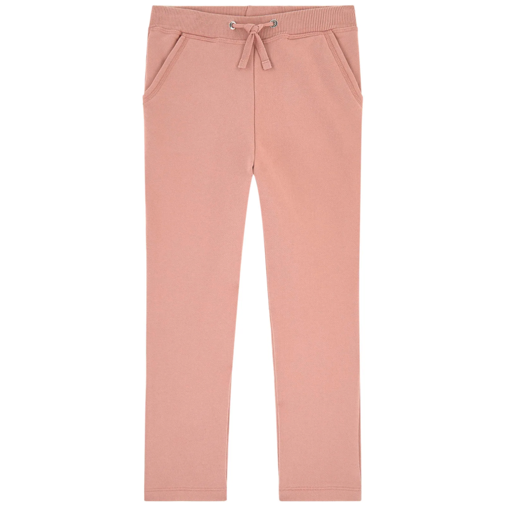 Girls Dusky Pink Cotton Joggers