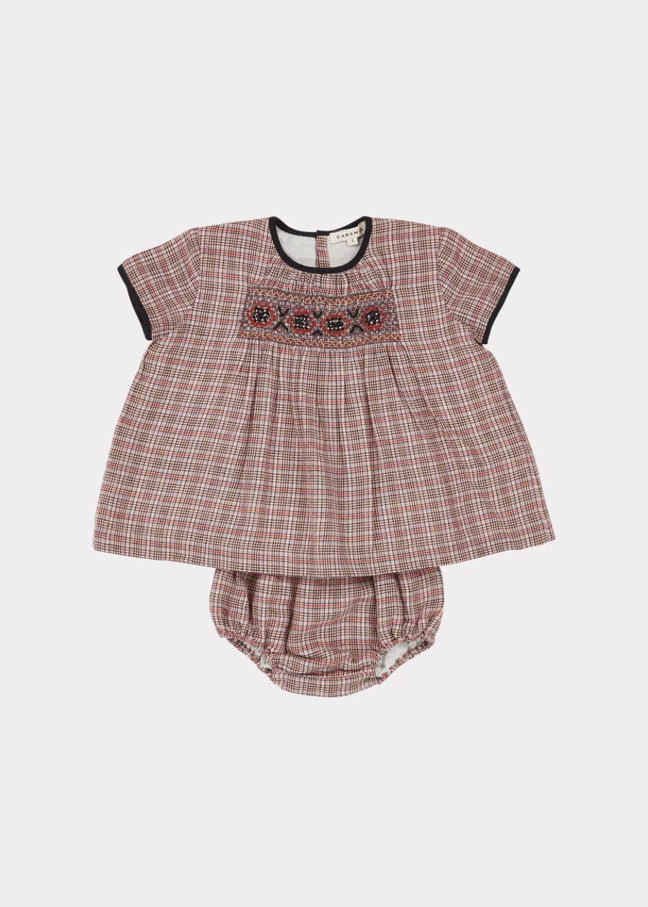 Baby Girls Pink Check Tunic Set