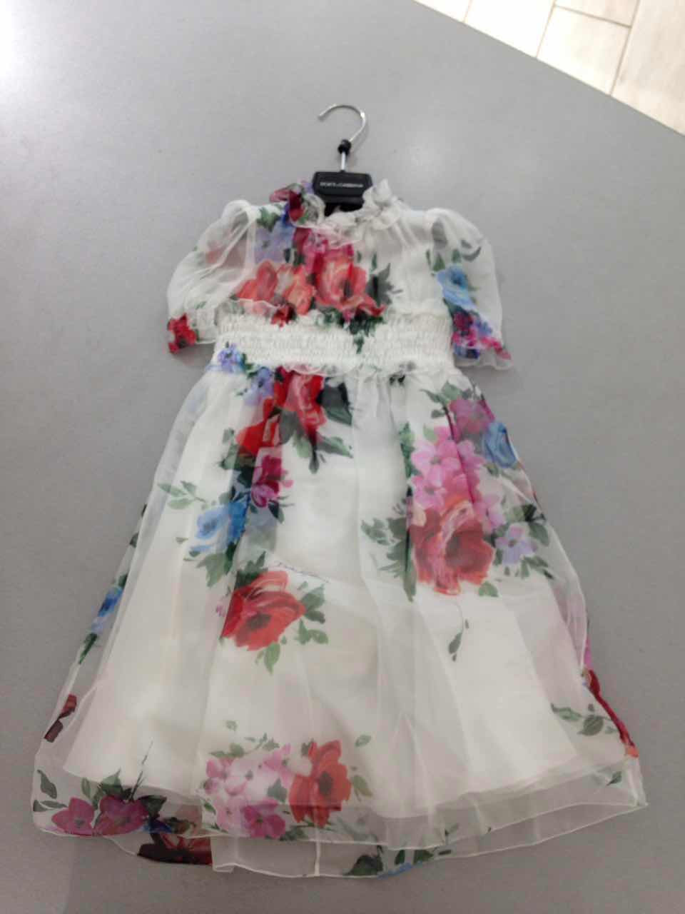 Baby Girls White Silk Dress