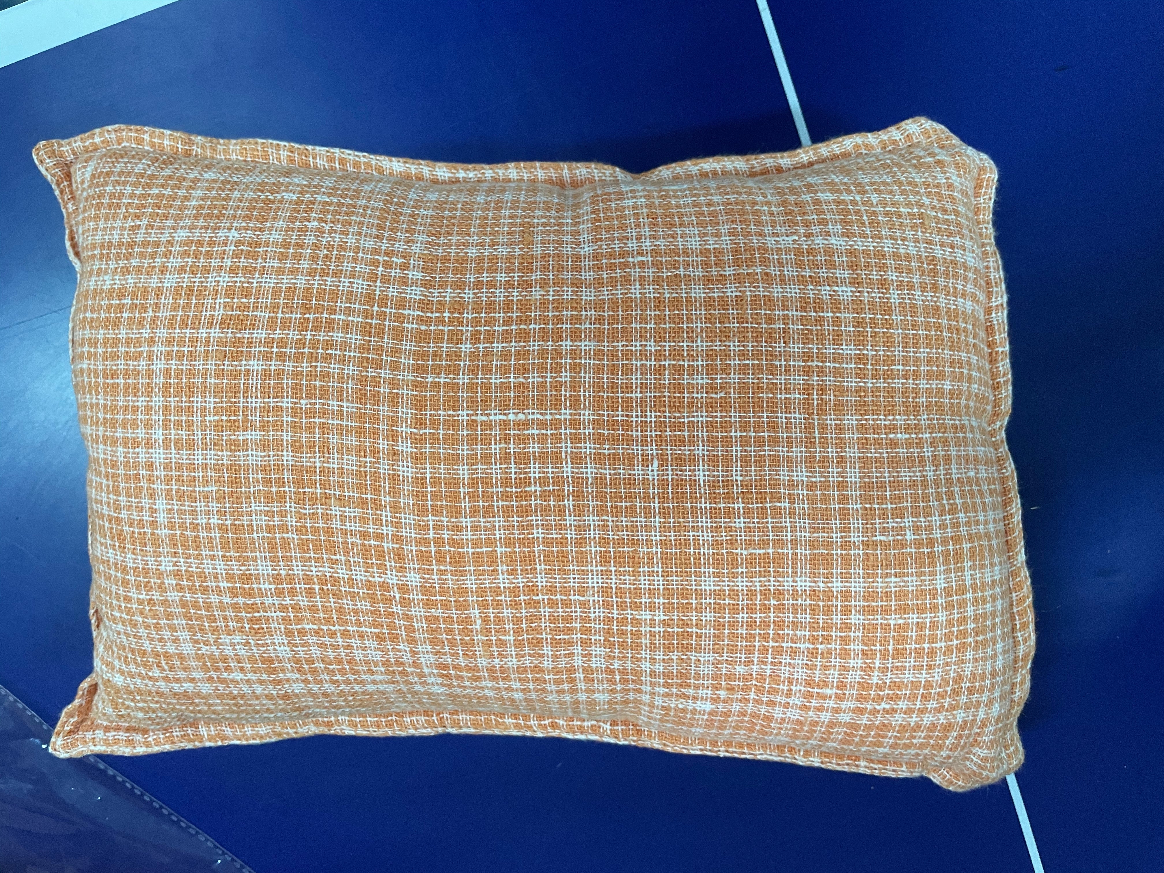 Caramel Orange Check Pillow(30*20CM)