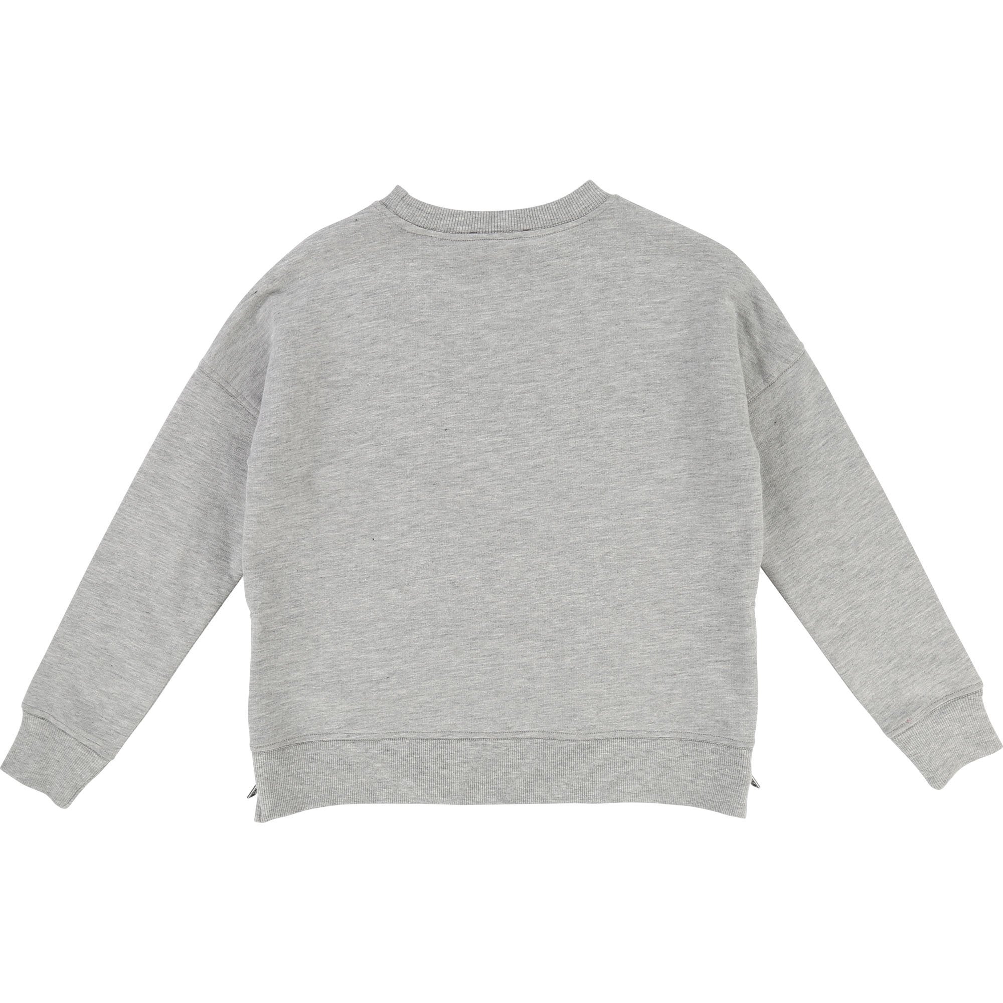 Girls Chinese Grey Logo Cotton Sweater