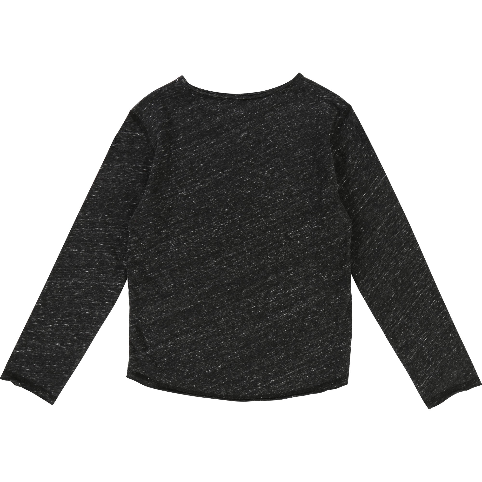 Girls Black Cotton T-shirt
