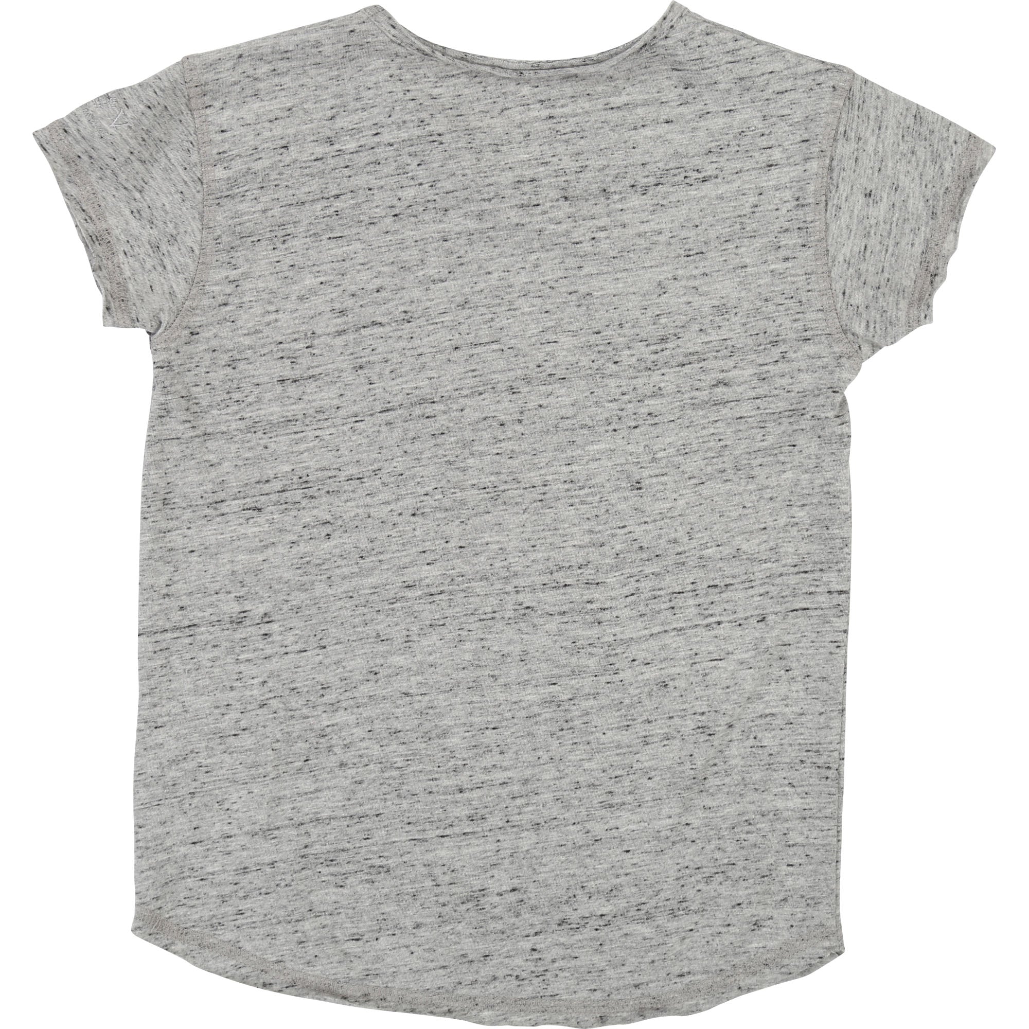 Girls Grey Love Cotton T-shirt