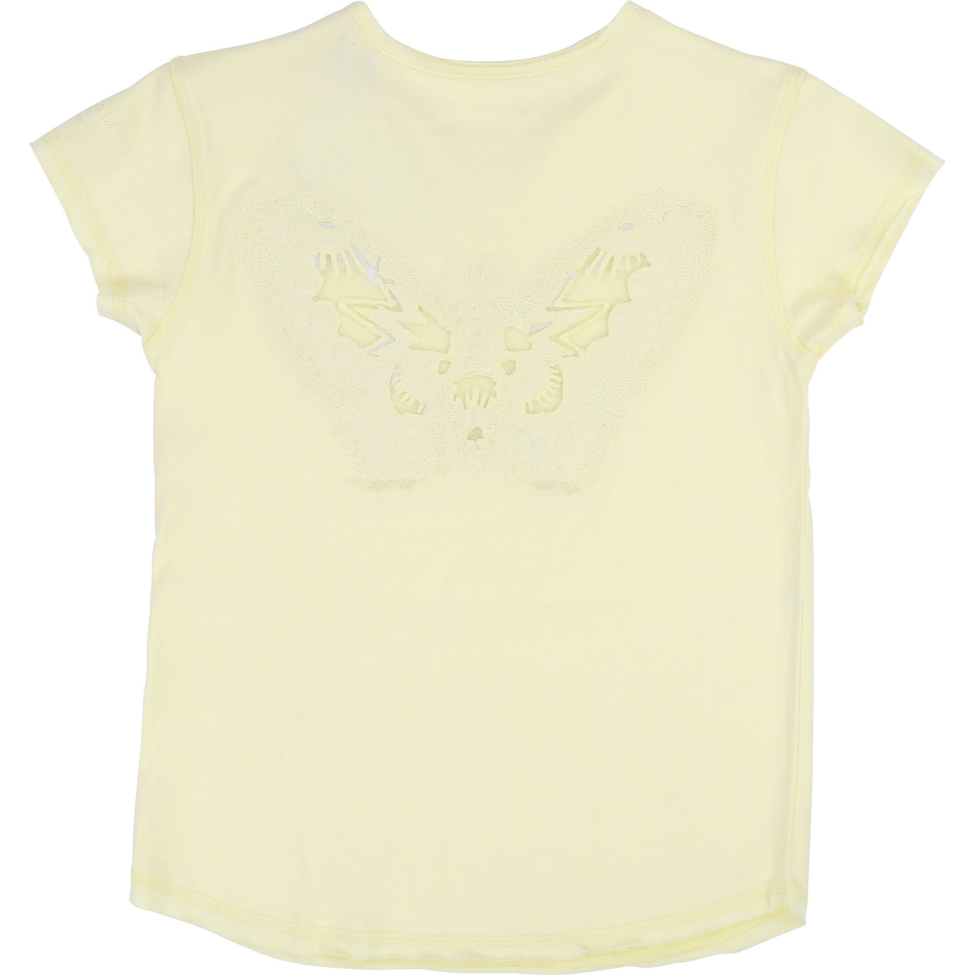 Girls Yellow Cotton T-shirt