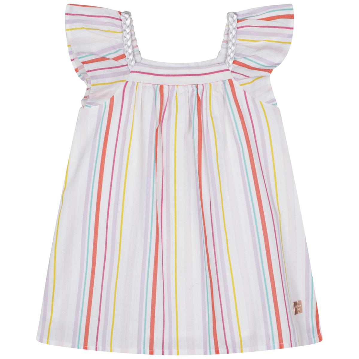 Girls Multicolor Stripes Dress