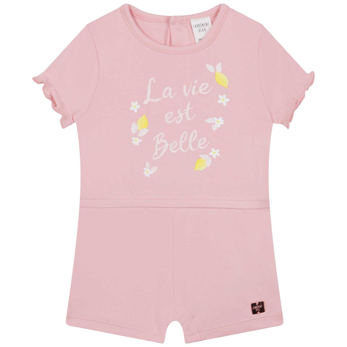 Girls Light Pink Babysuit