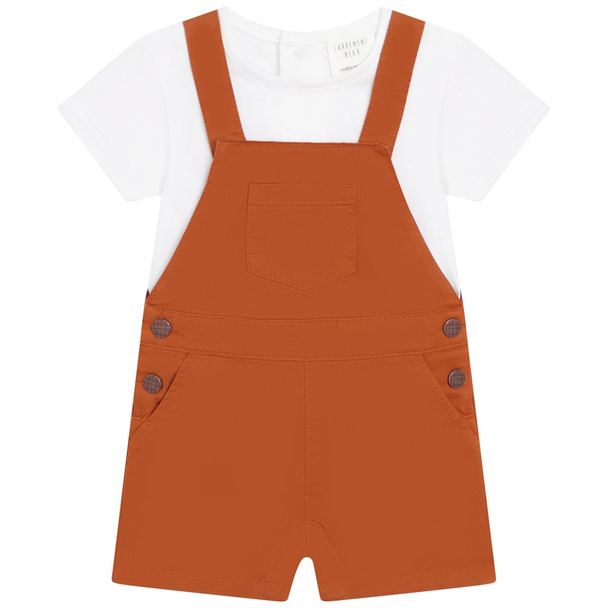 Girls Orange T-Shirt & Shorts