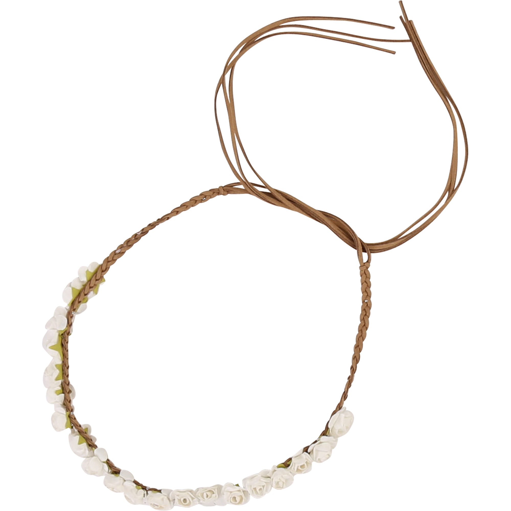 Girls Rice White Flowers Hair Band