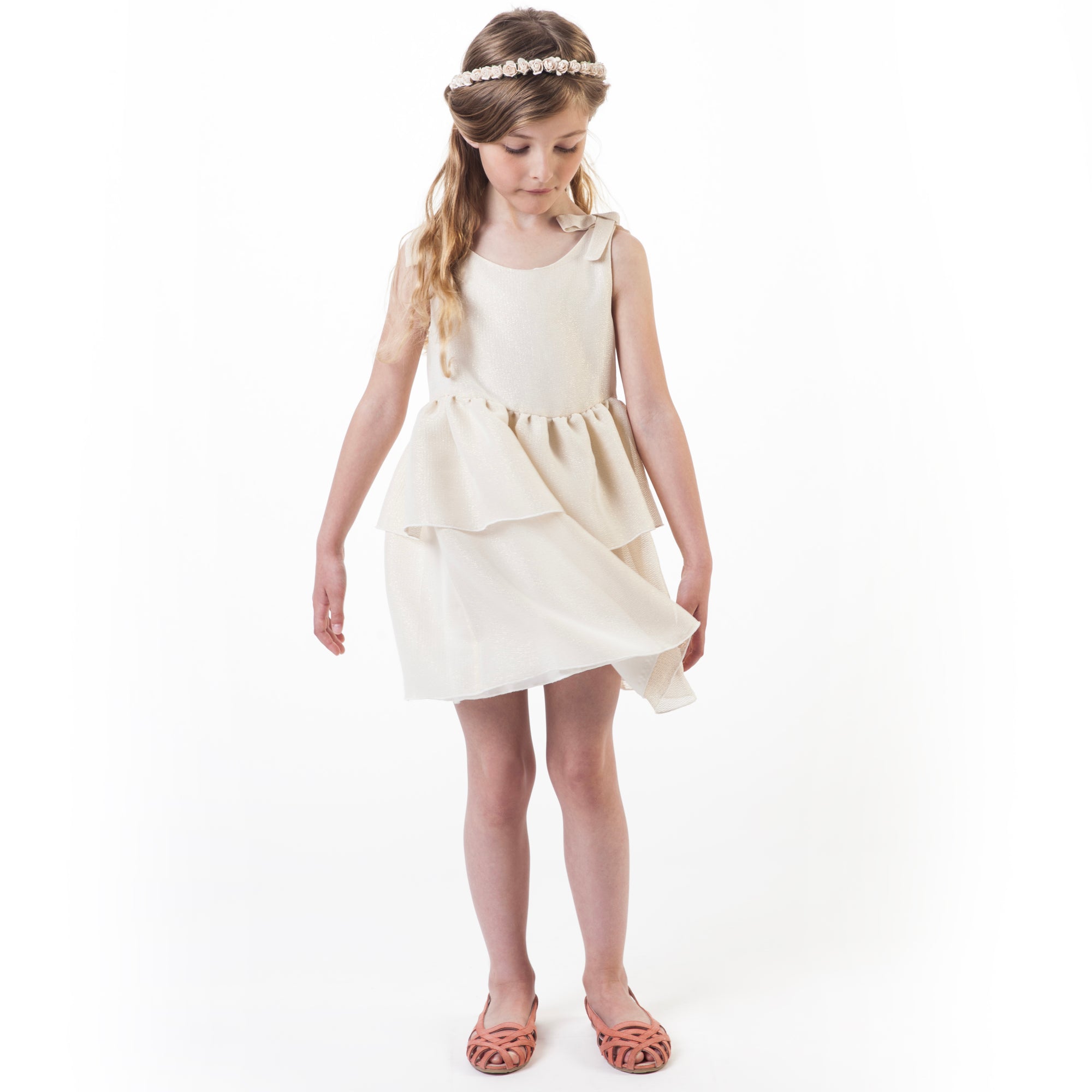 Girls Rice White Flowers Hair Band