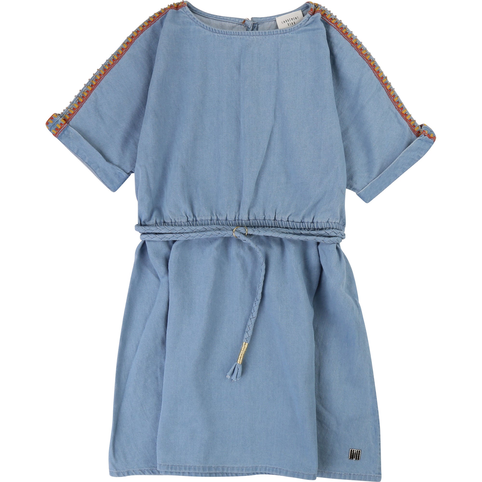 Girls Light Blue Cotton Dress