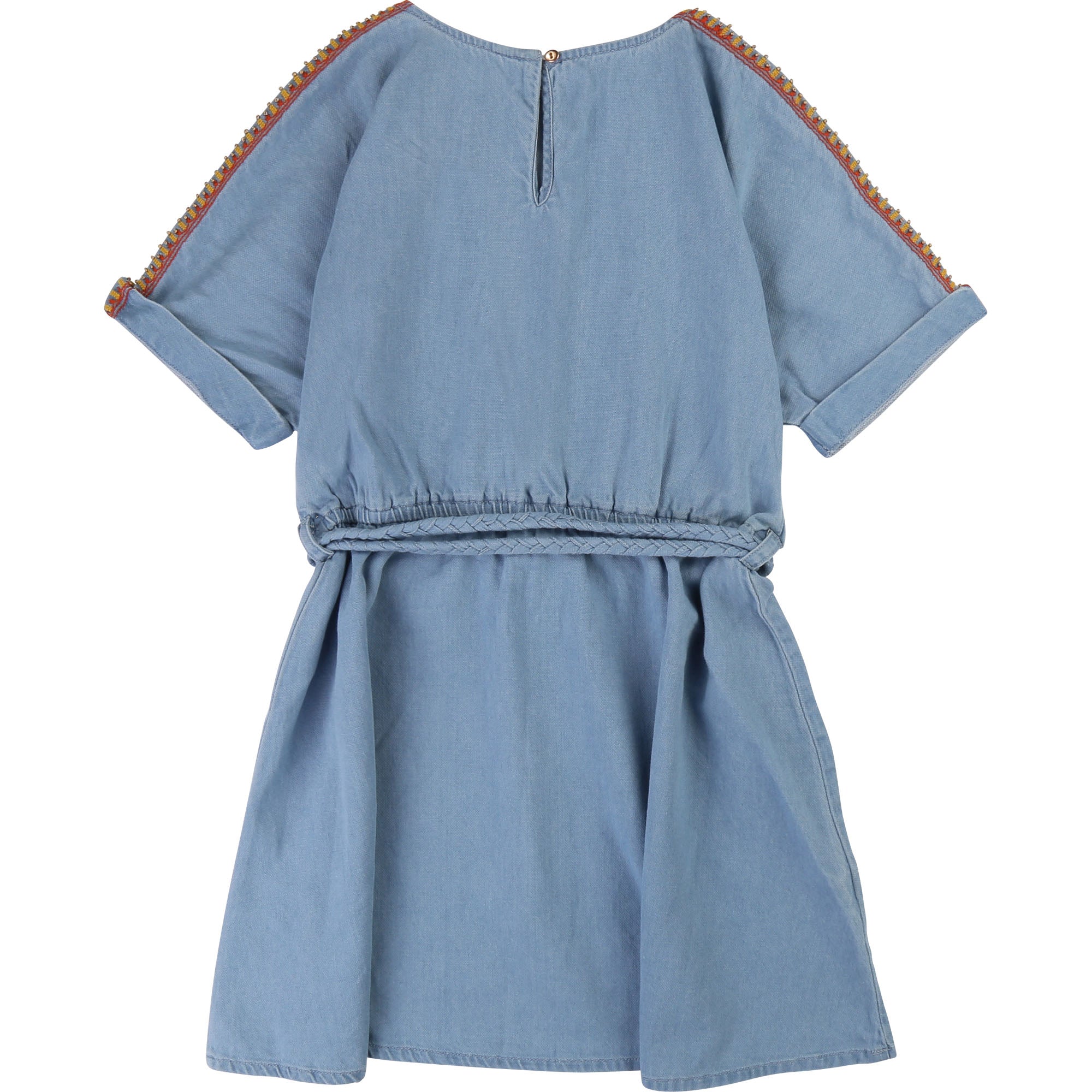 Girls Light Blue Cotton Dress