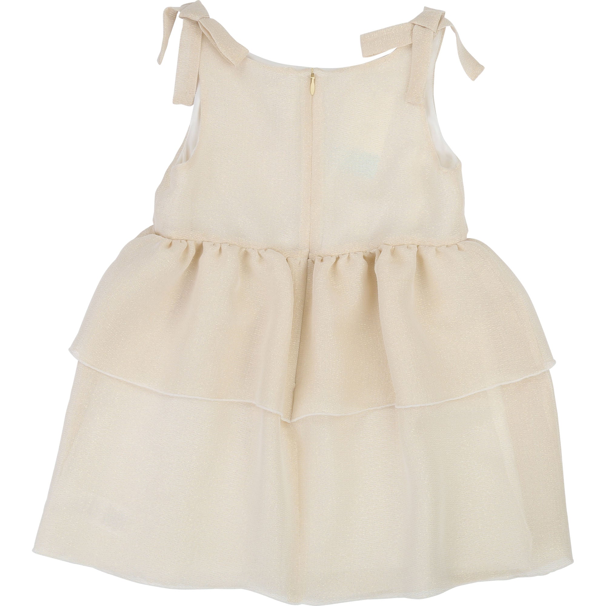 Girls Ecru Condole Belt Dress