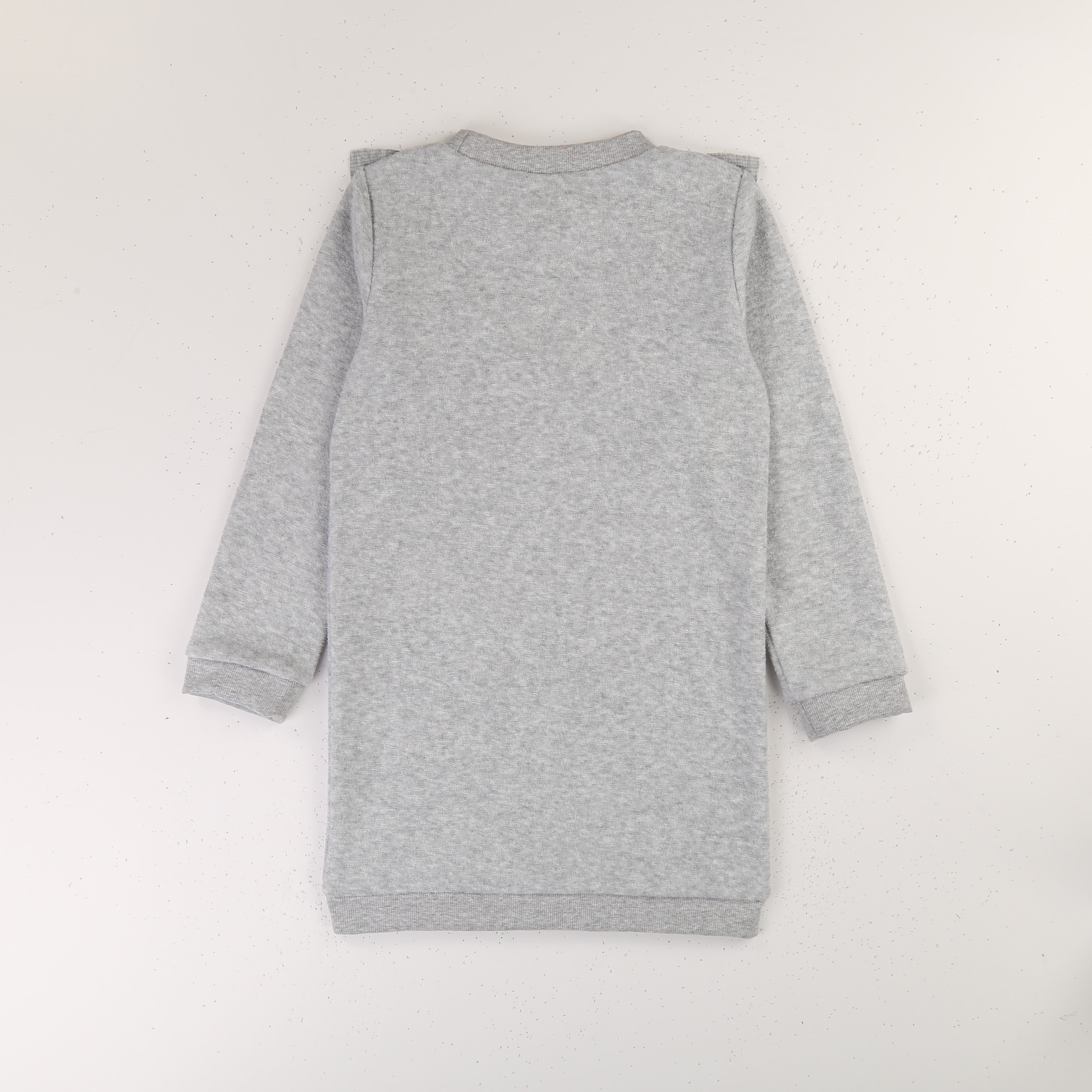 Girls Grey Ruffle Dress