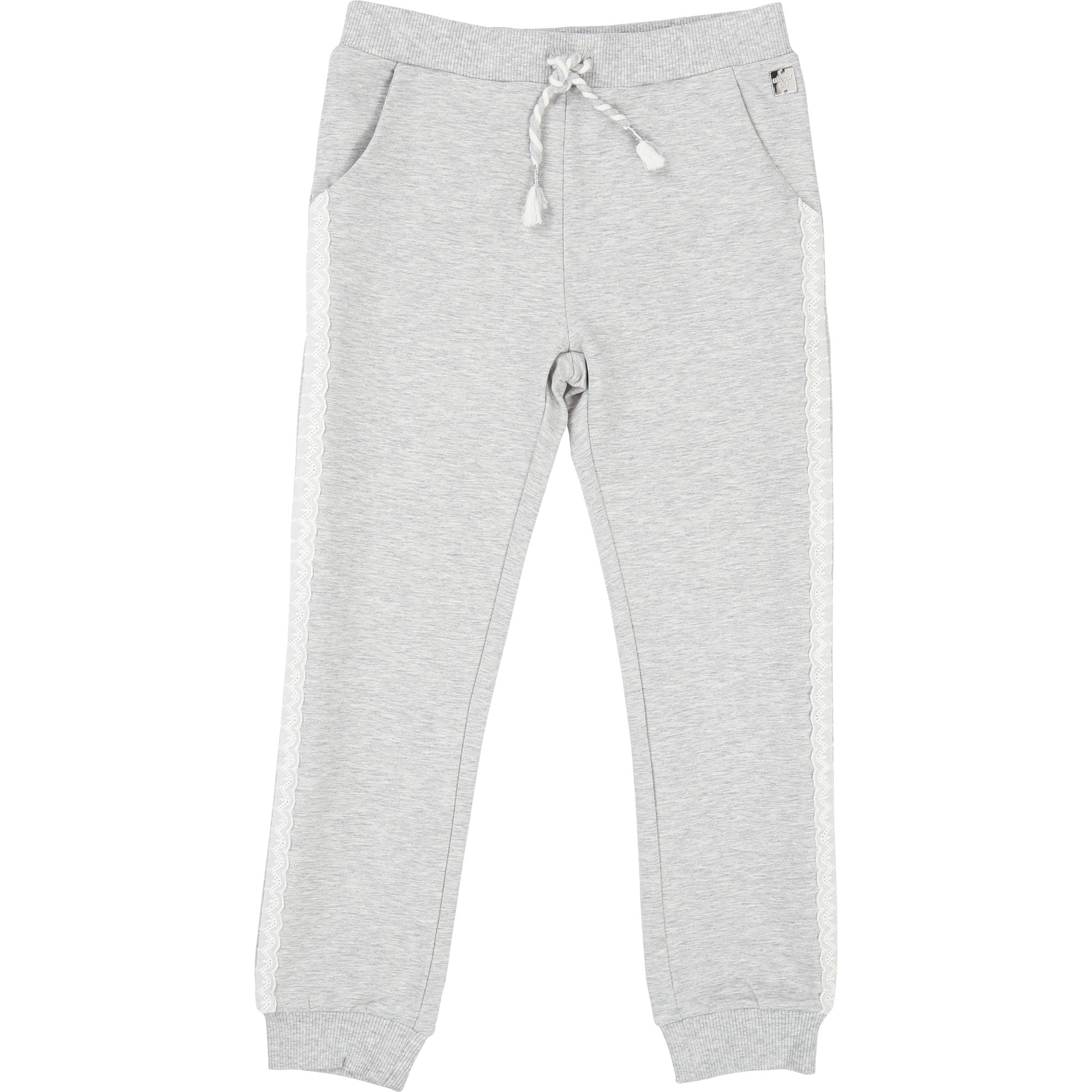 Girls Grey Cotton Trousers