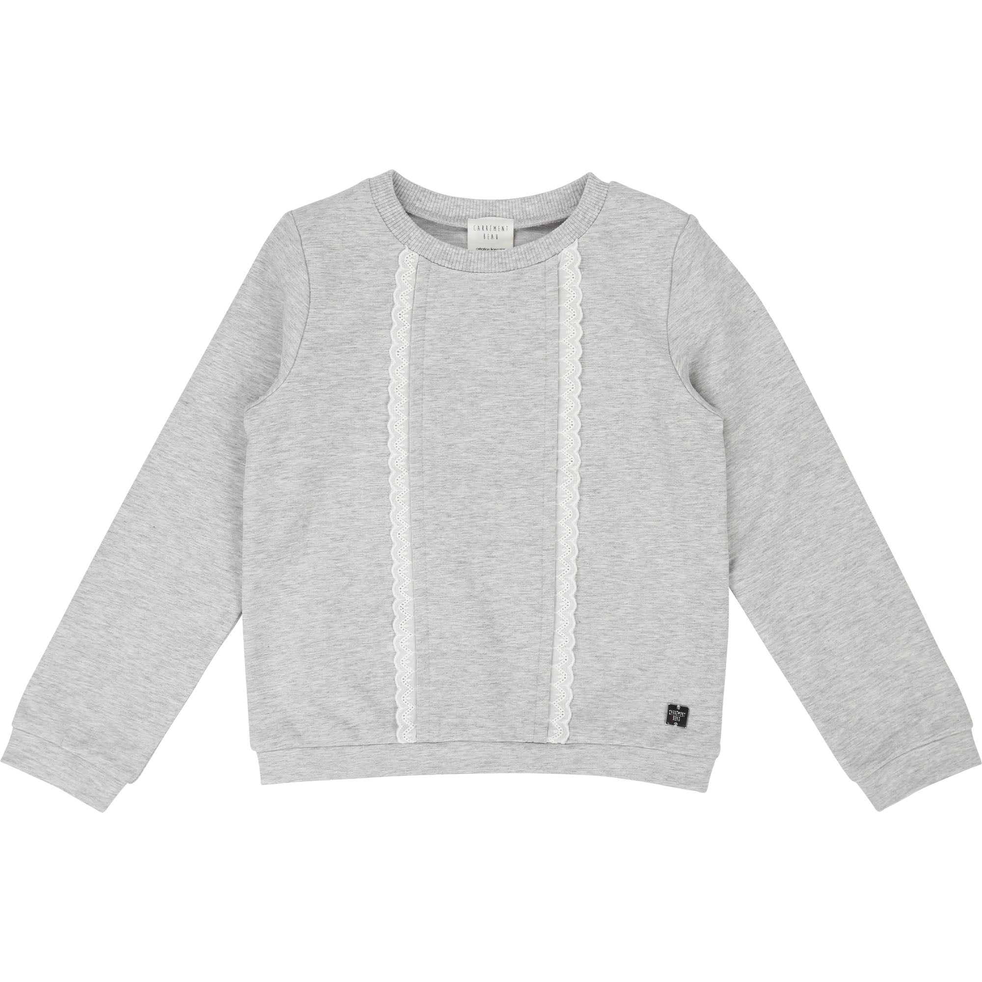 Girls Grey Cotton Sweater