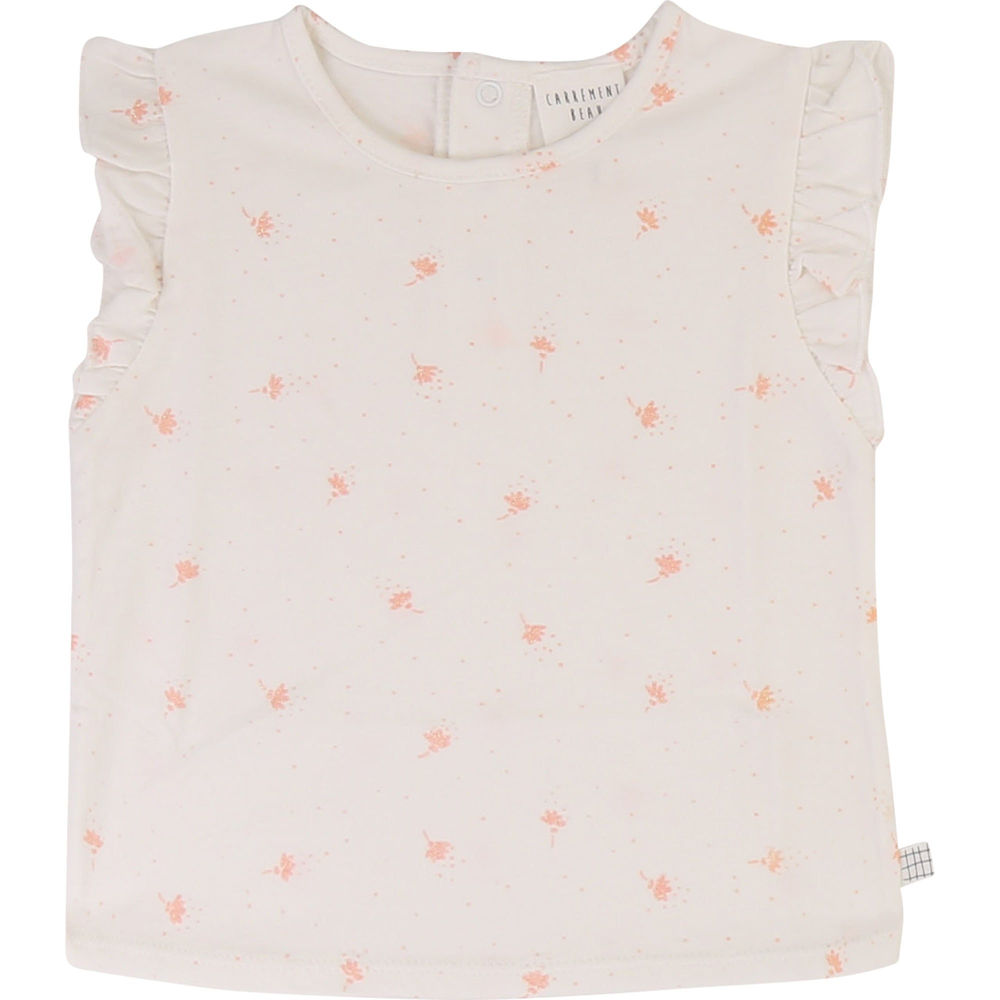 Baby Girls Off-white Cotton T-shirt