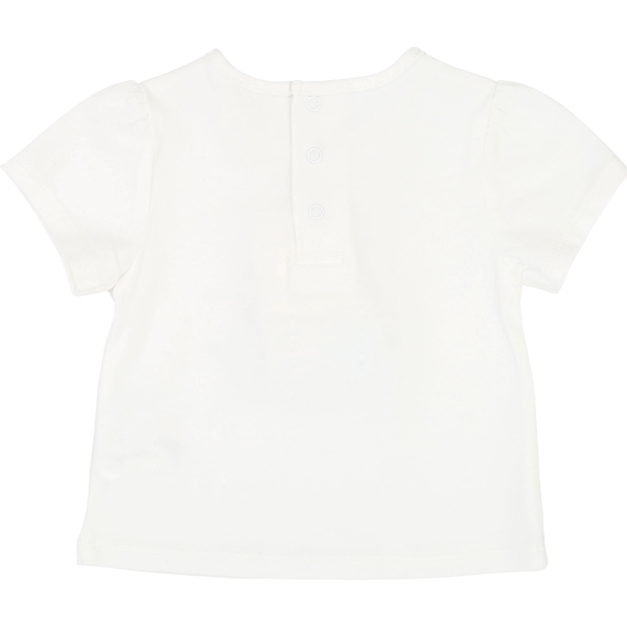 Baby Girls Off-white Cotton T-shirt