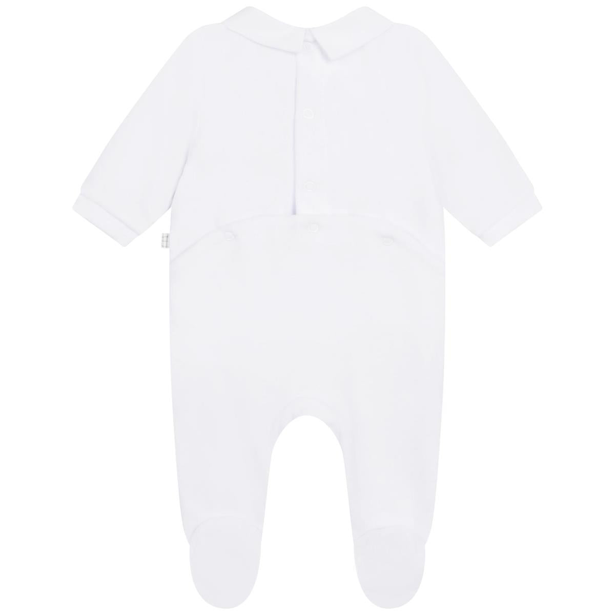 Baby Boys White Babysuit