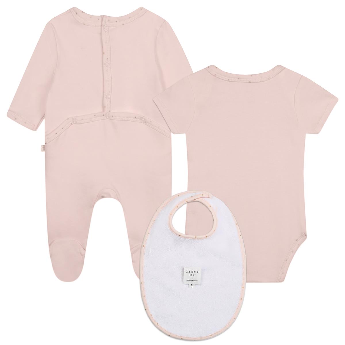 Baby Girls Light Pink Babysuit Set