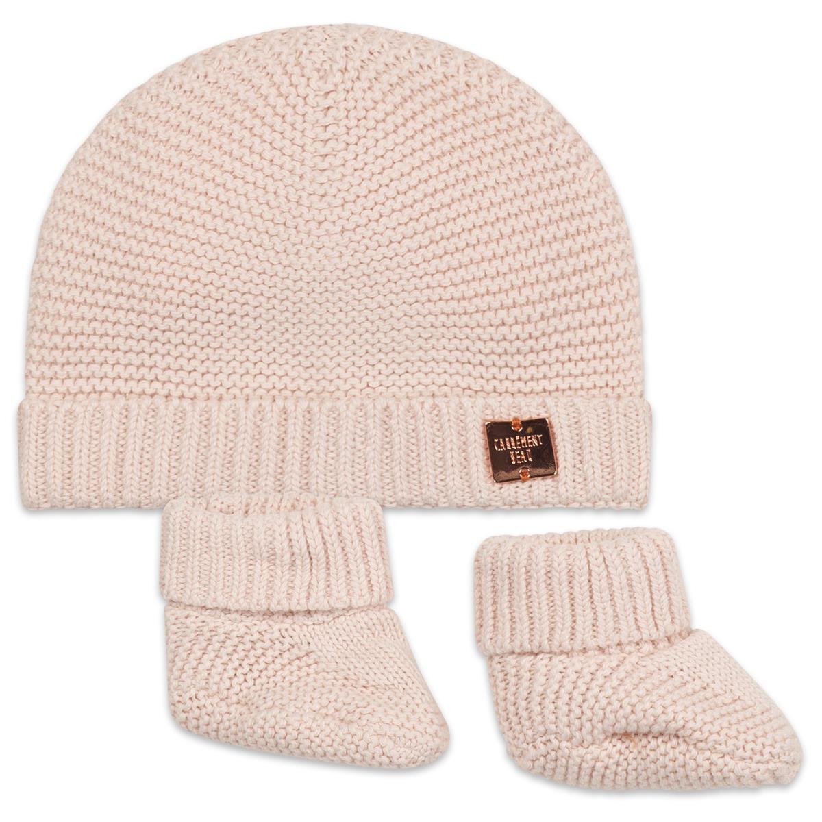 Baby Girls Pink Hat & Socks
