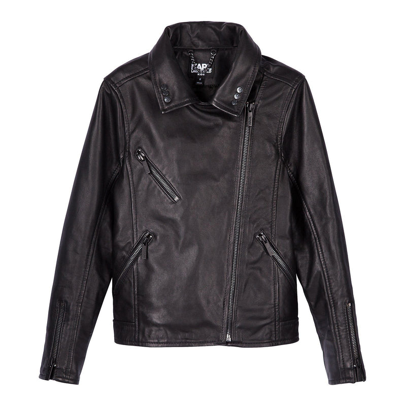 Girls Black Zip-Up Jacket With Hidden Pockets - CÉMAROSE | Children's Fashion Store