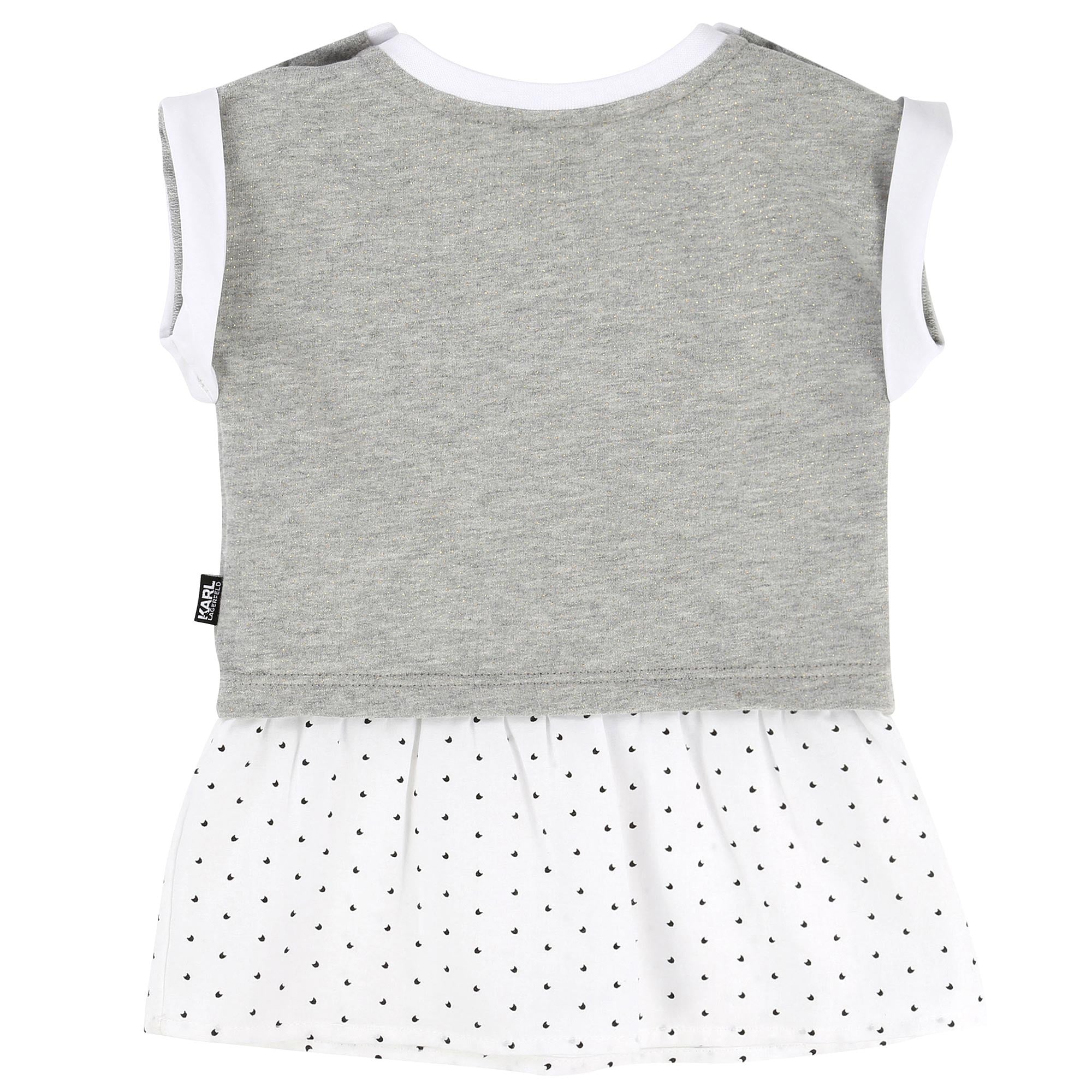 Baby Girls Grey & White Cat Print Dress - CÉMAROSE | Children's Fashion Store - 2