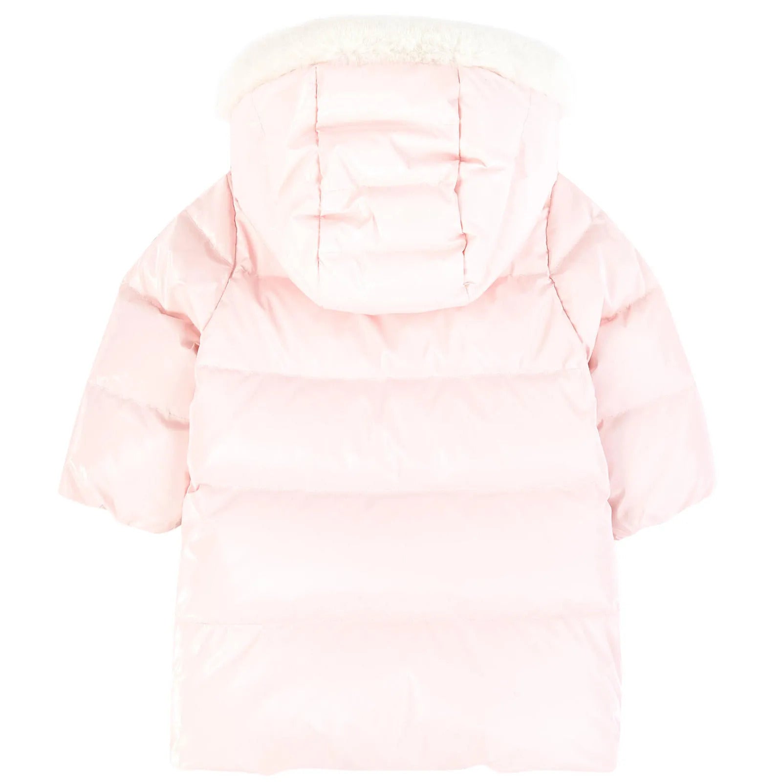 Baby Girls Bright Pink Padded Down Long Parka Coat