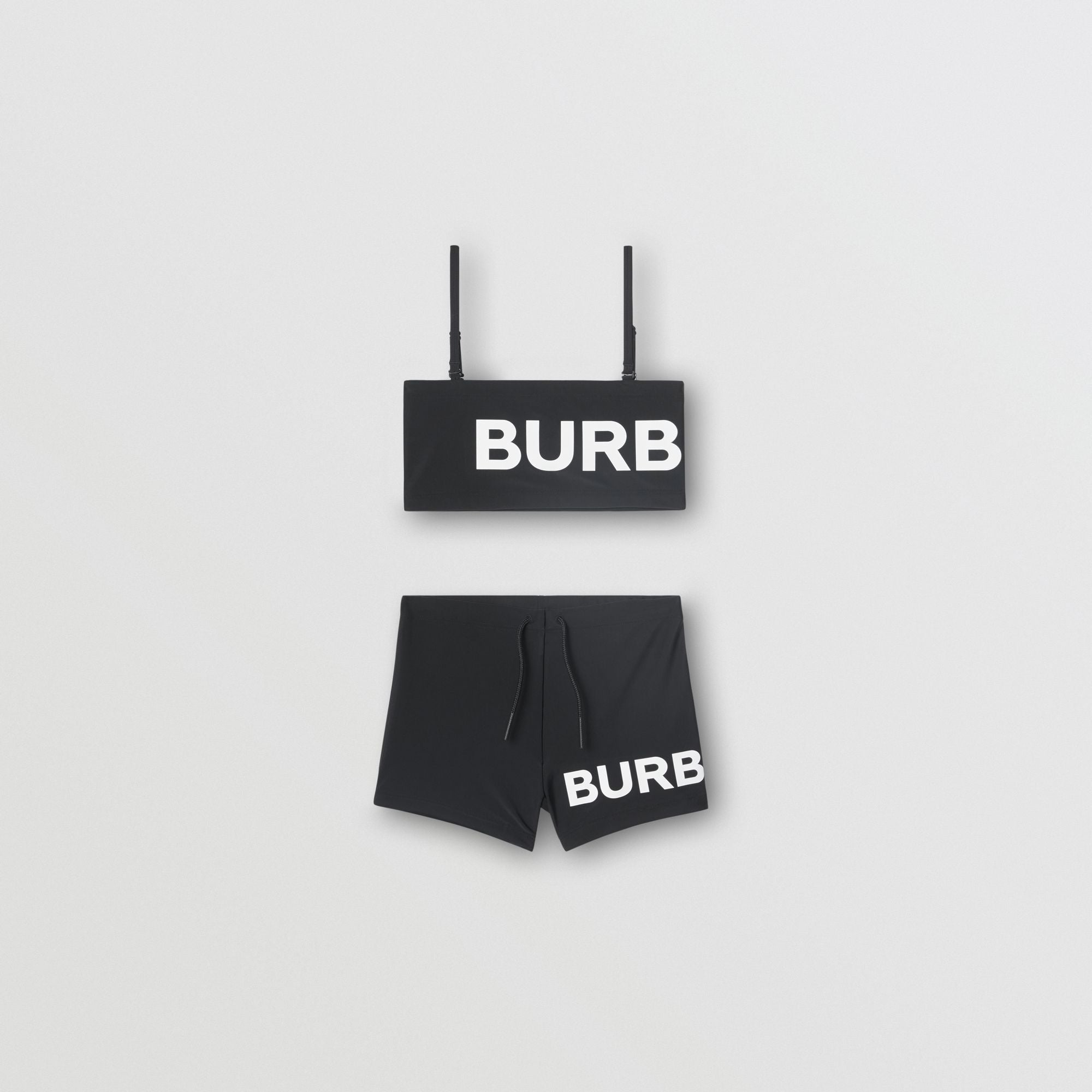 Girls Black Logo Swimwear