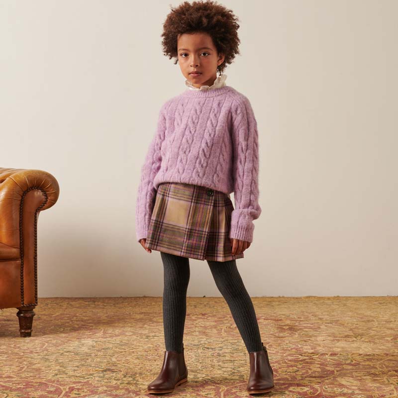 Girls Purple Wool Sweater