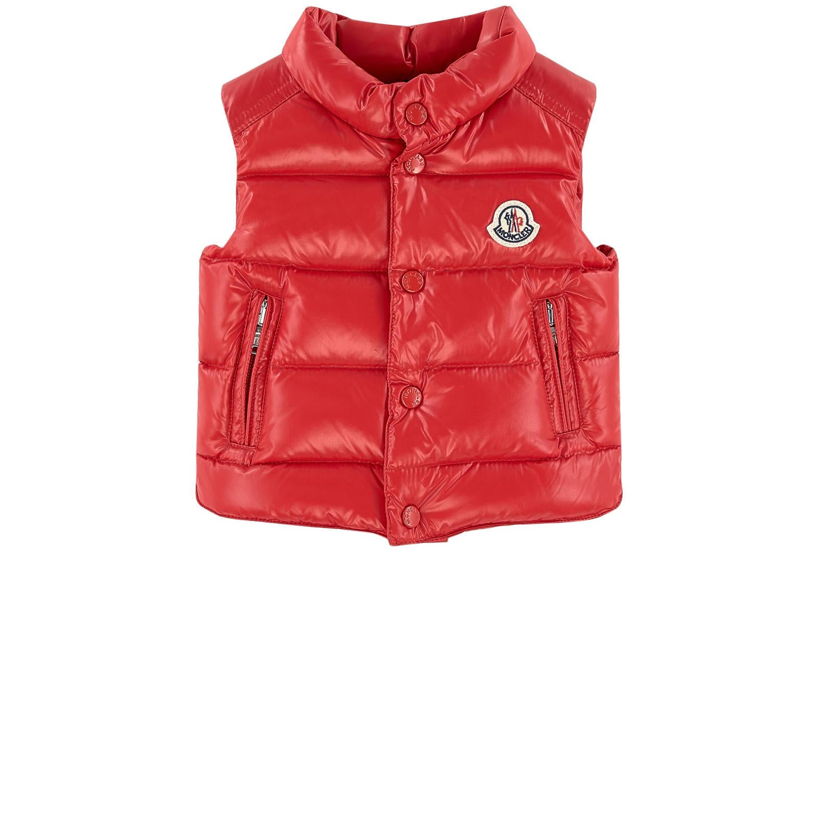 Baby Boys & Girls Red "BERNARD" Padded Down Gilet