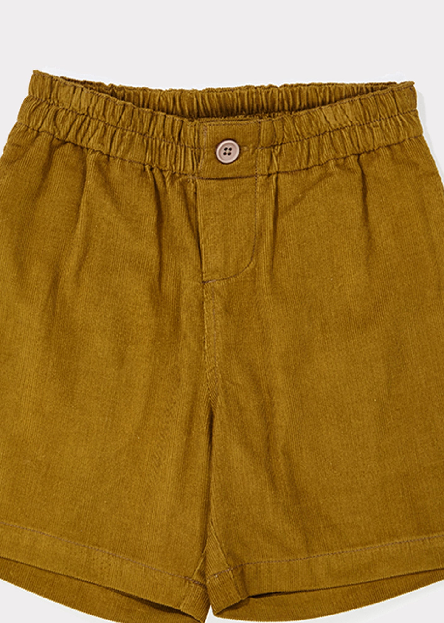 Girls Mustard Cotton Shorts