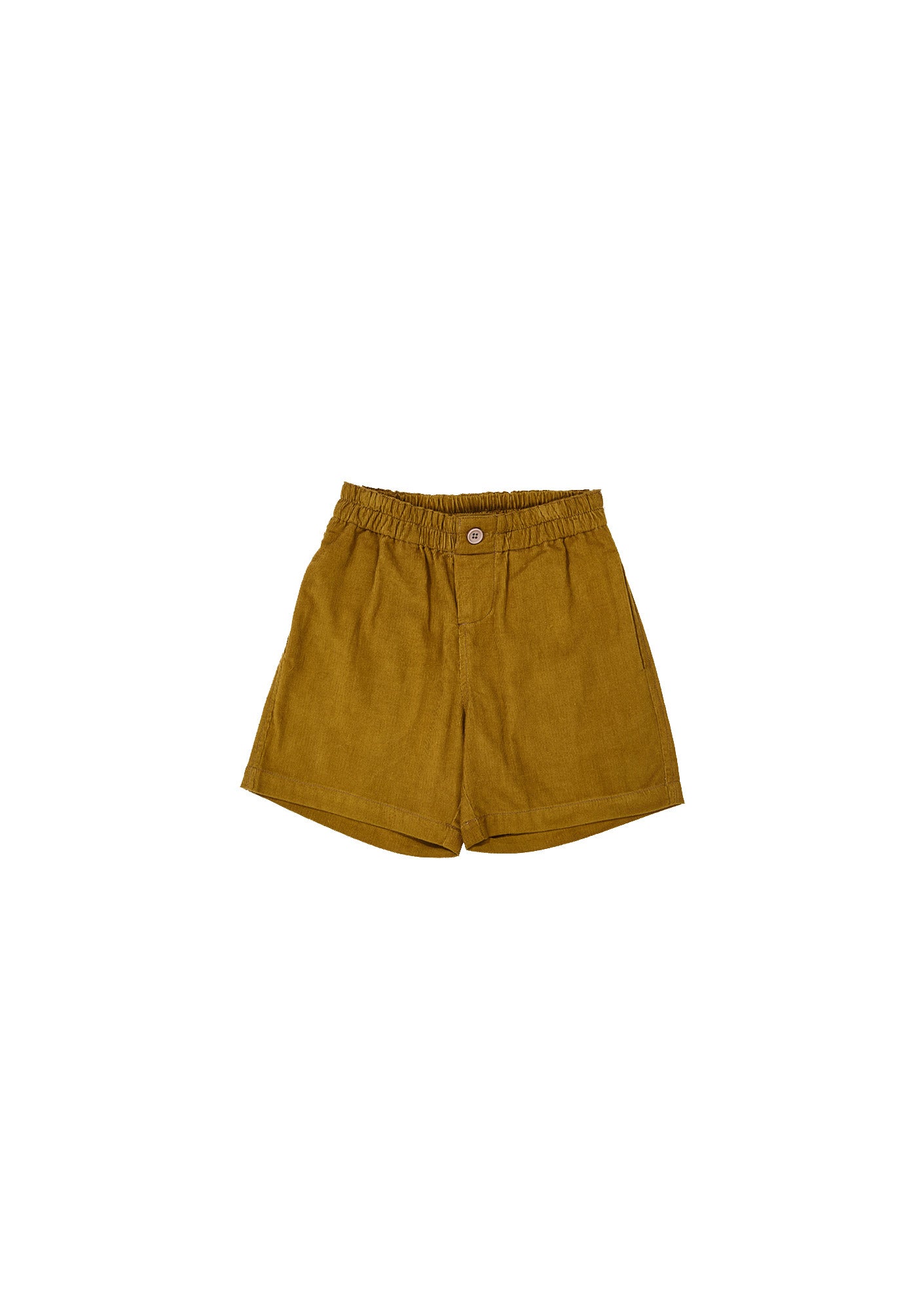 Girls Mustard Cotton Shorts