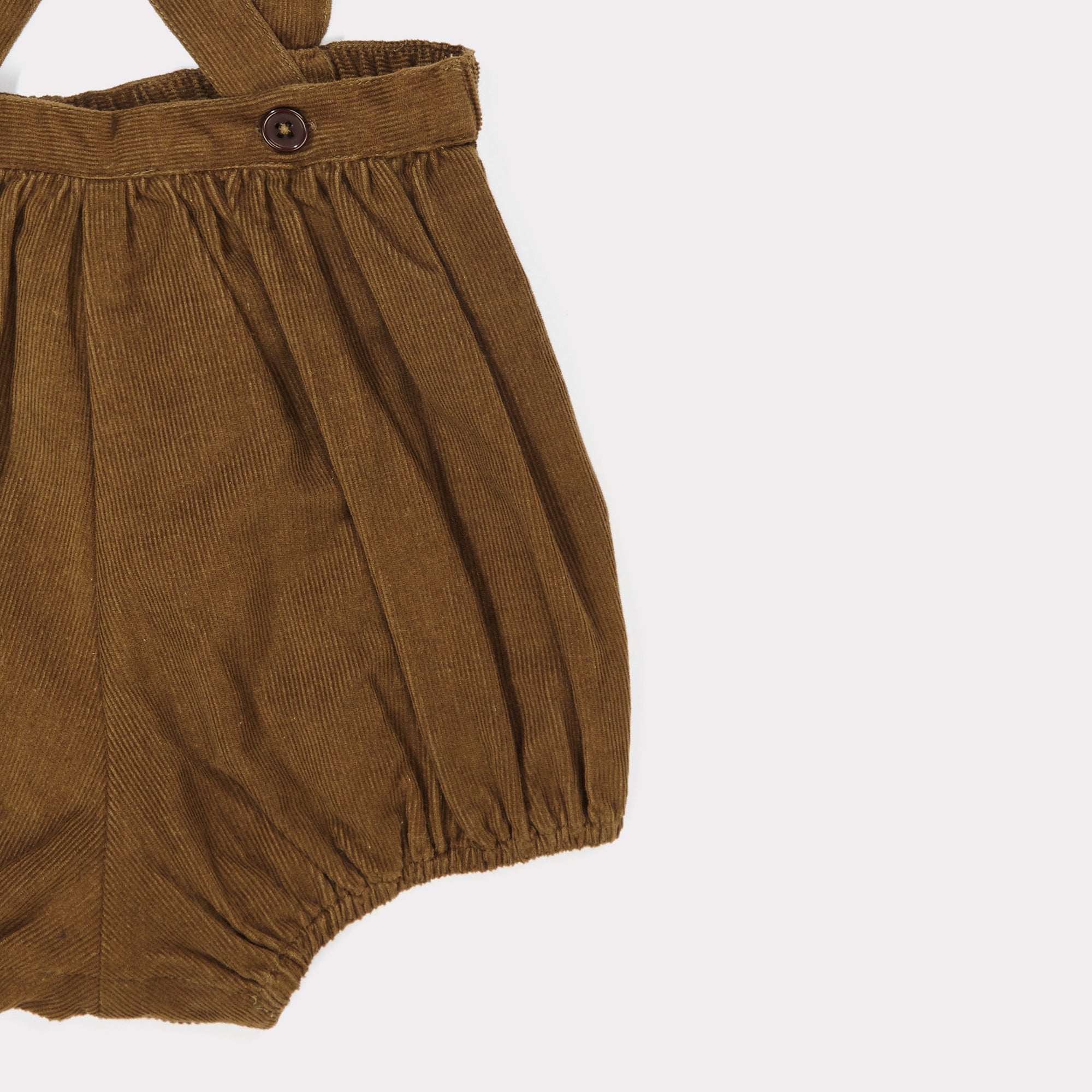 Baby Khaki Cotton Woven Romper