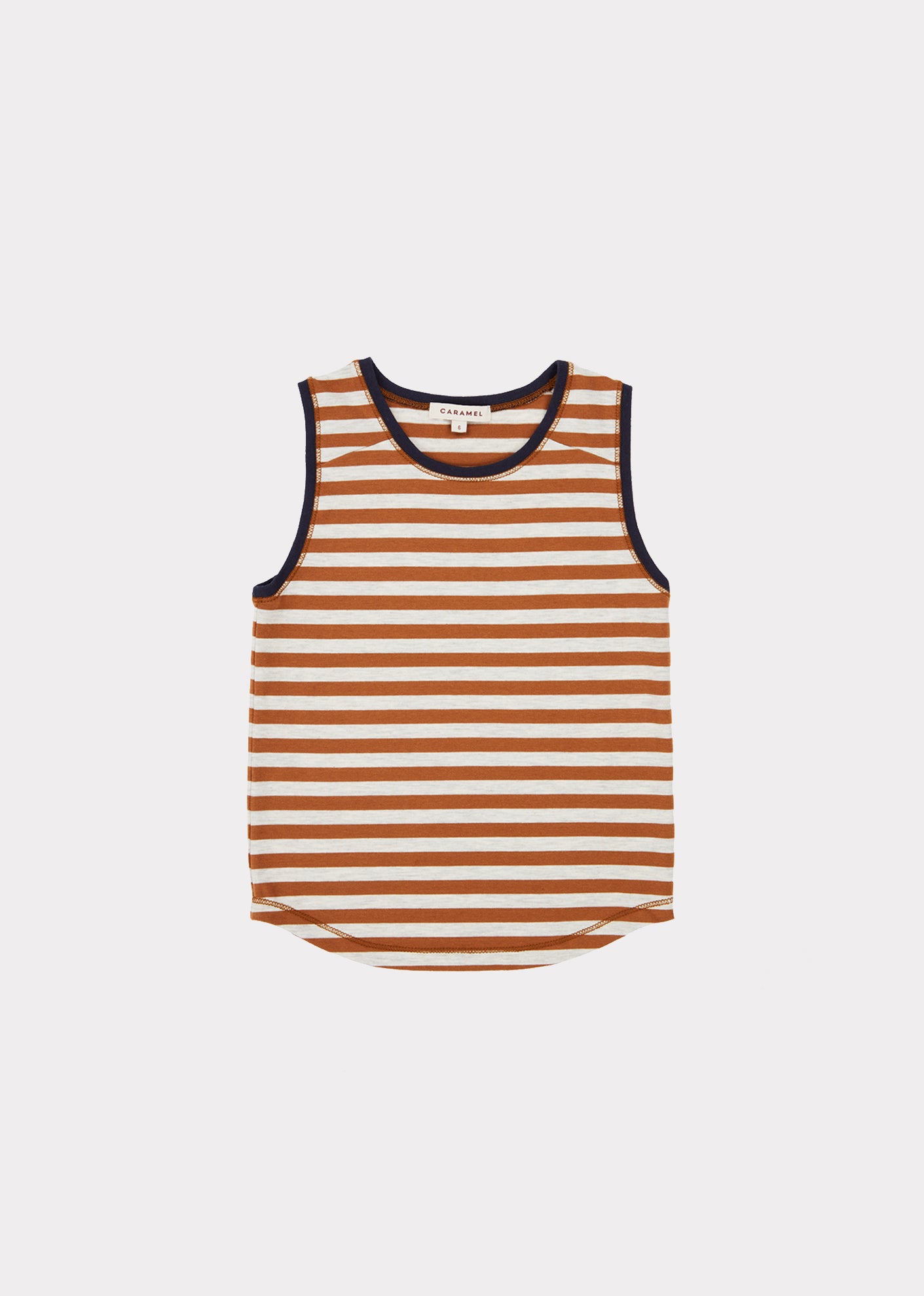 Boys & Girls Brown Stripe Cotton Vest